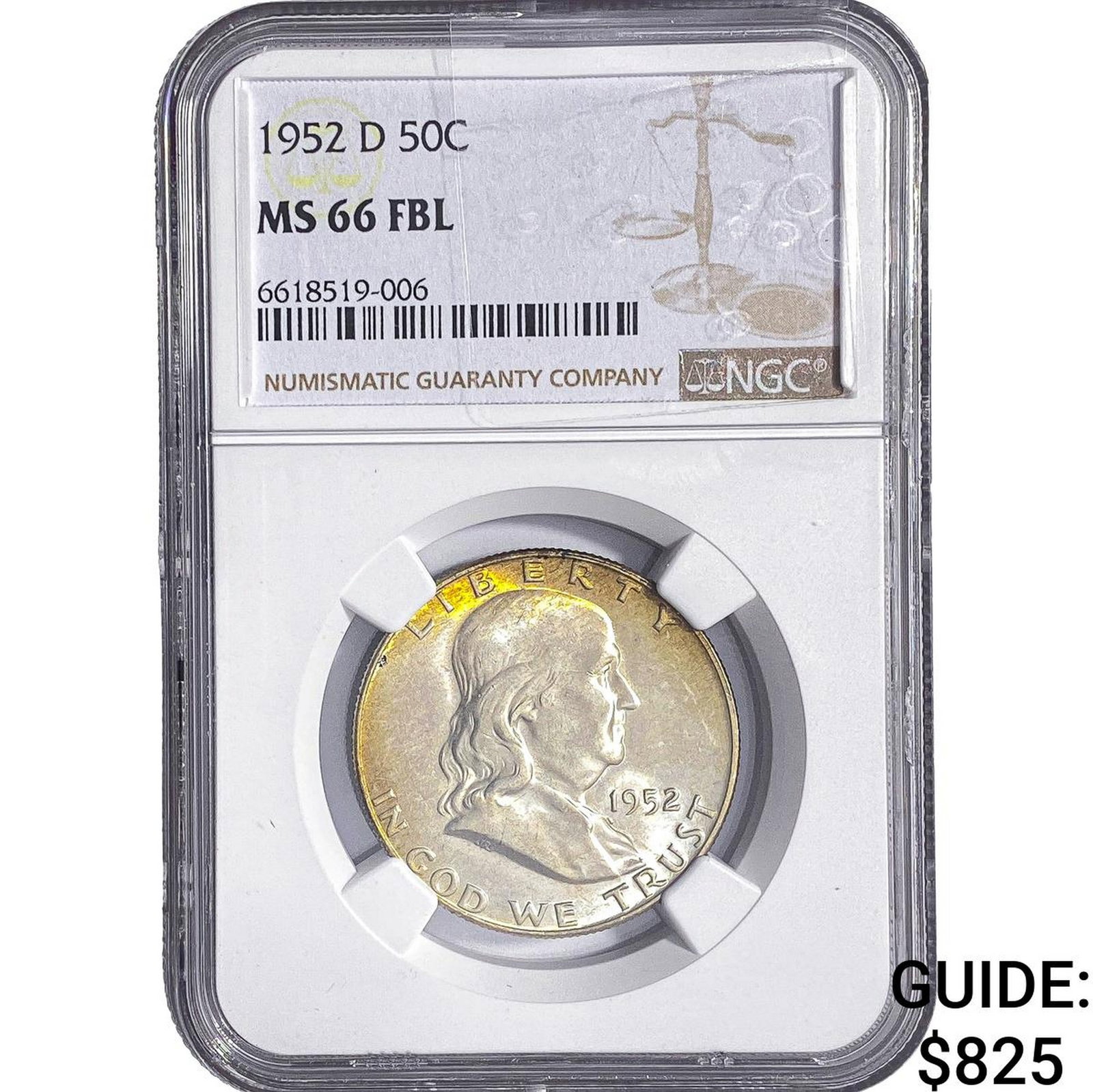 1952-D Franklin Half Dollar NGC MS66 FBL (1 of 2)
