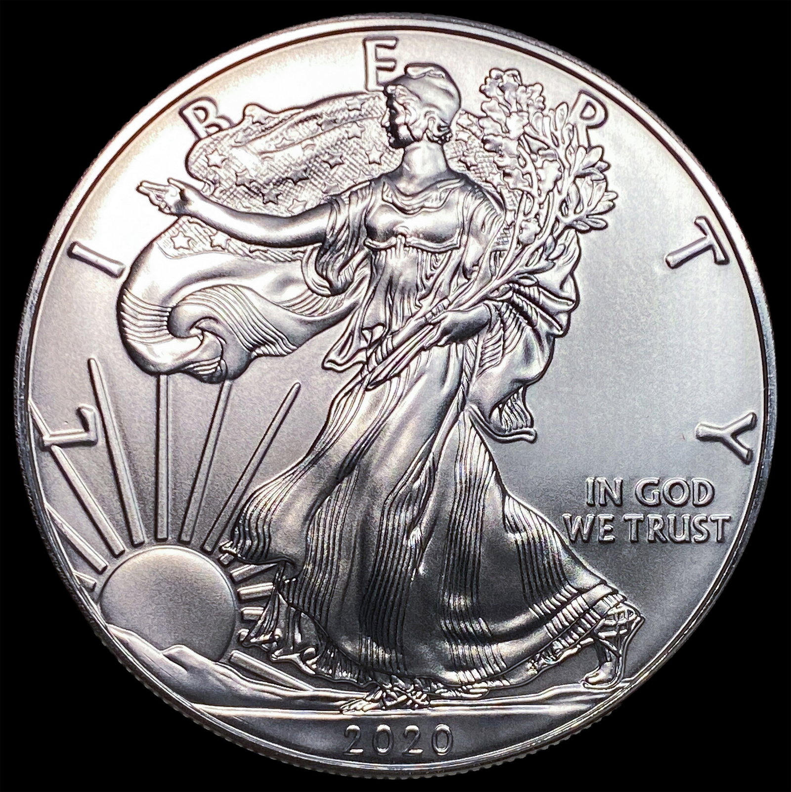 2020 1 oz Silver American Eagle $1 SUPERB GEM BU: 2020 1 oz Silver American Eagle $1 SUPERB GEM BU