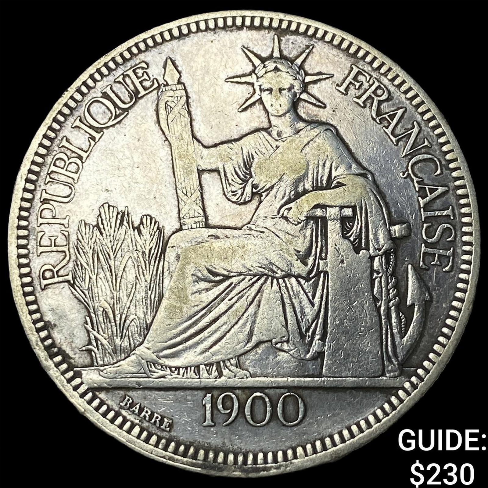 1900A French Indo-China .7813oz Silver Piastre (1 of 2)