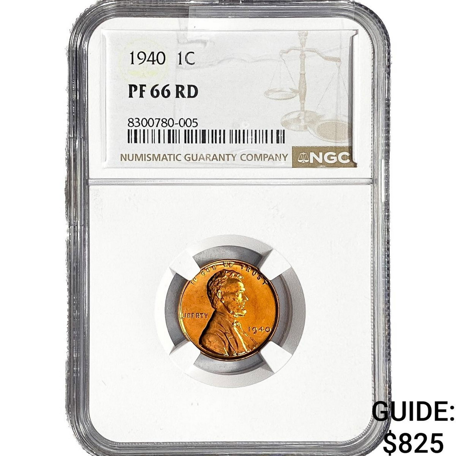 1940 Wheat Cent NGC PF66 RD: 1940 Wheat Cent NGC PF66 RD