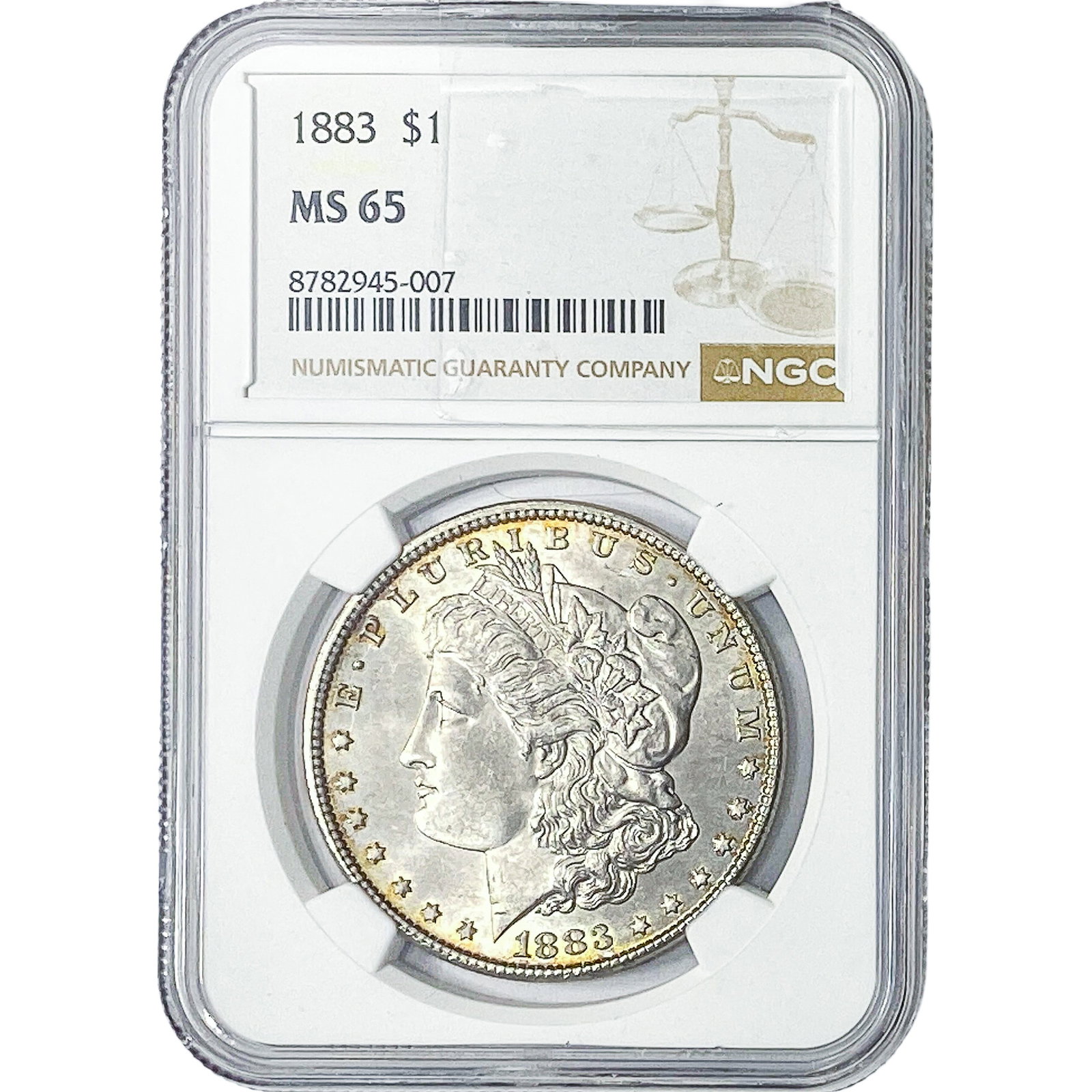1883 Morgan Silver Dollar NGC MS65: 1883 Morgan Silver Dollar NGC MS65