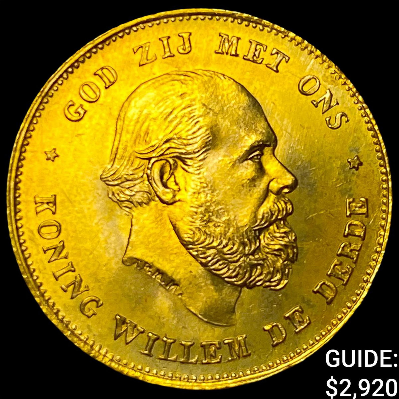 1875 Netherlands Gold 10 Gulden .1947 AGW (1 of 2)