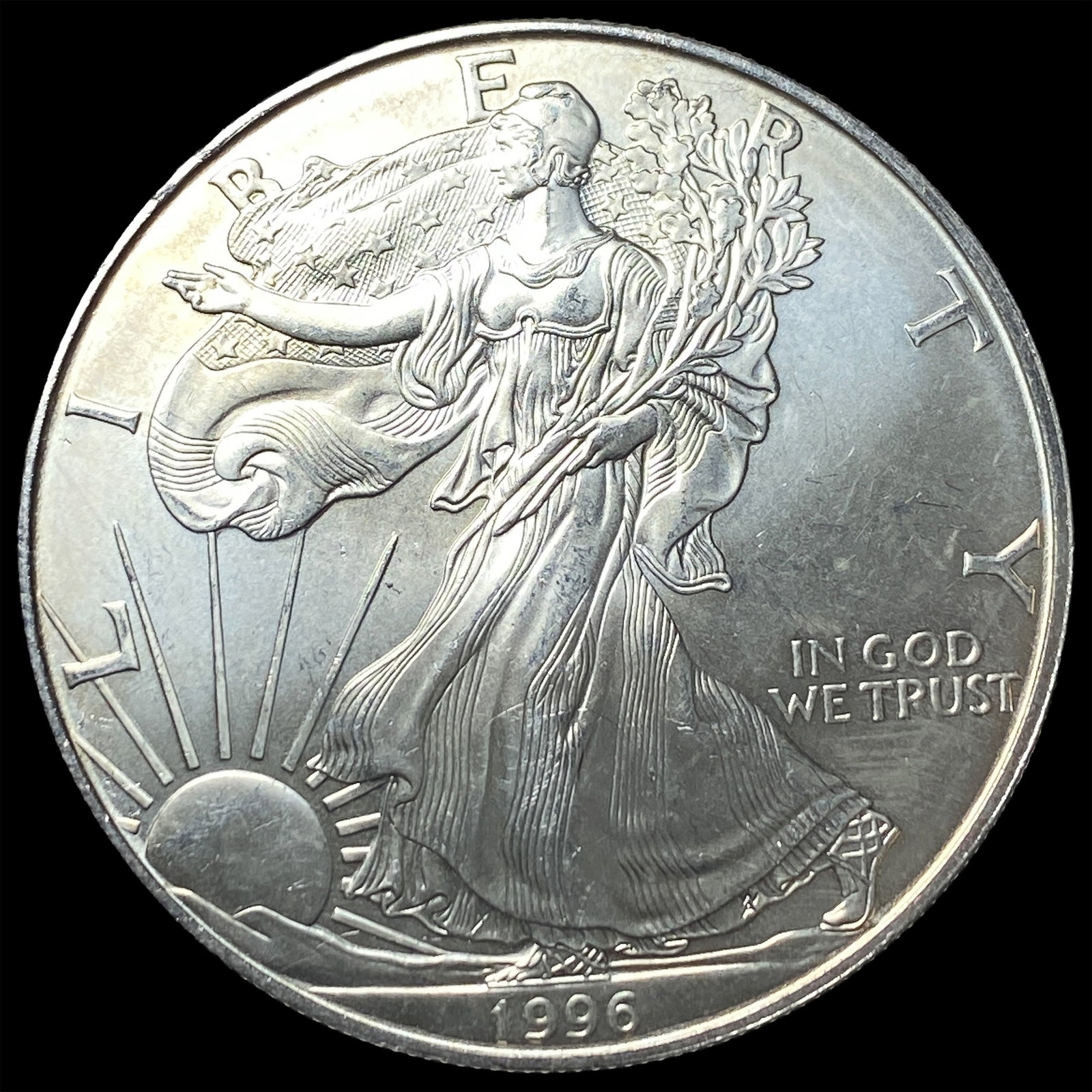 1996 1 oz Silver American Eagle $1 UNCIRCULATED (1 of 2)