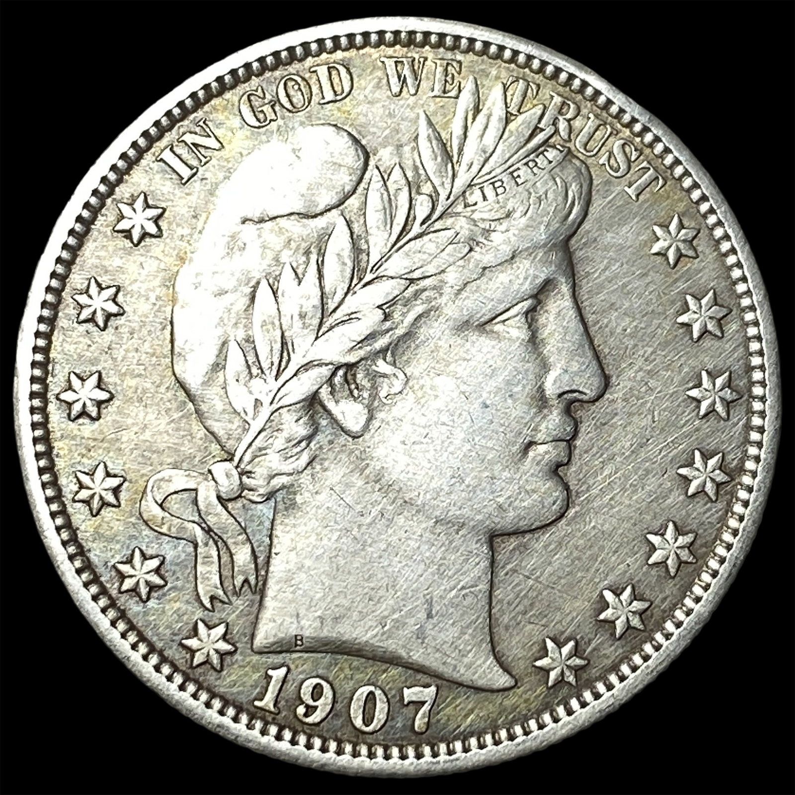 1907 Barber Half Dollar NEARLY UNCIRCULATED: 1907 Barber Half Dollar NEARLY UNCIRCULATED