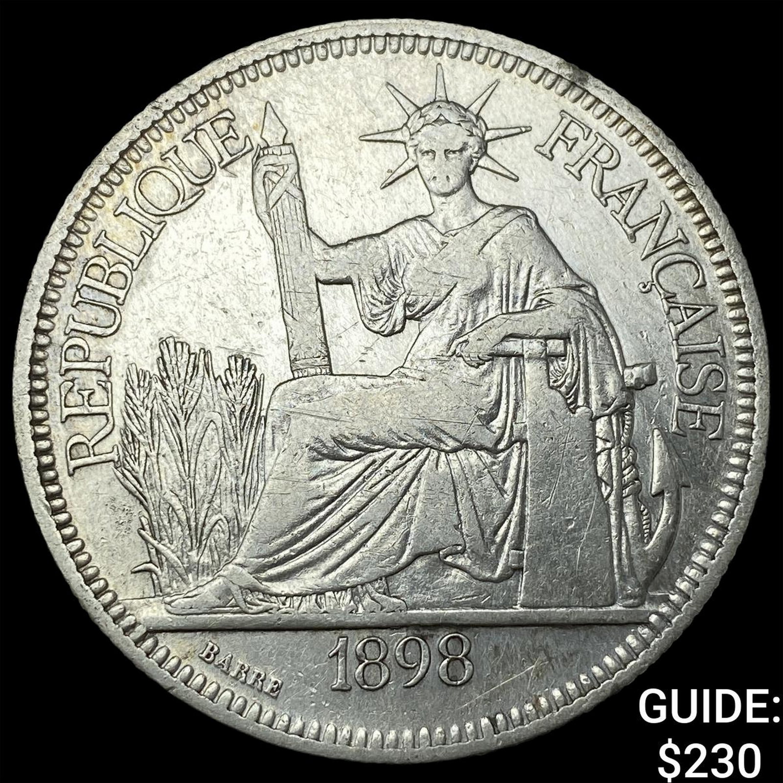 1898A French Indo-China .7813oz Silver Piastre (1 of 2)