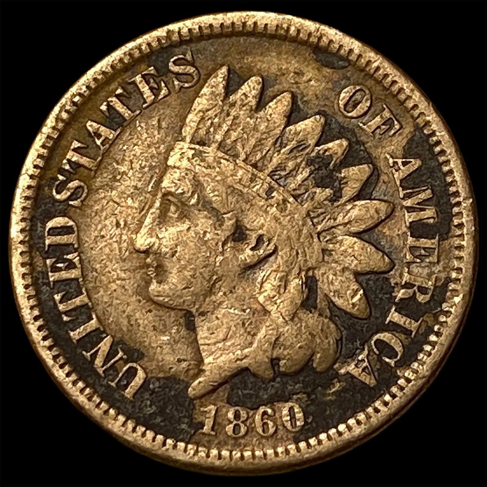 1860 Copper-Nickel Indian Head Cent NEARLY UNCIRCULATED: 1860 Copper-Nickel Indian Head Cent NEARLY UNCIRCULATED