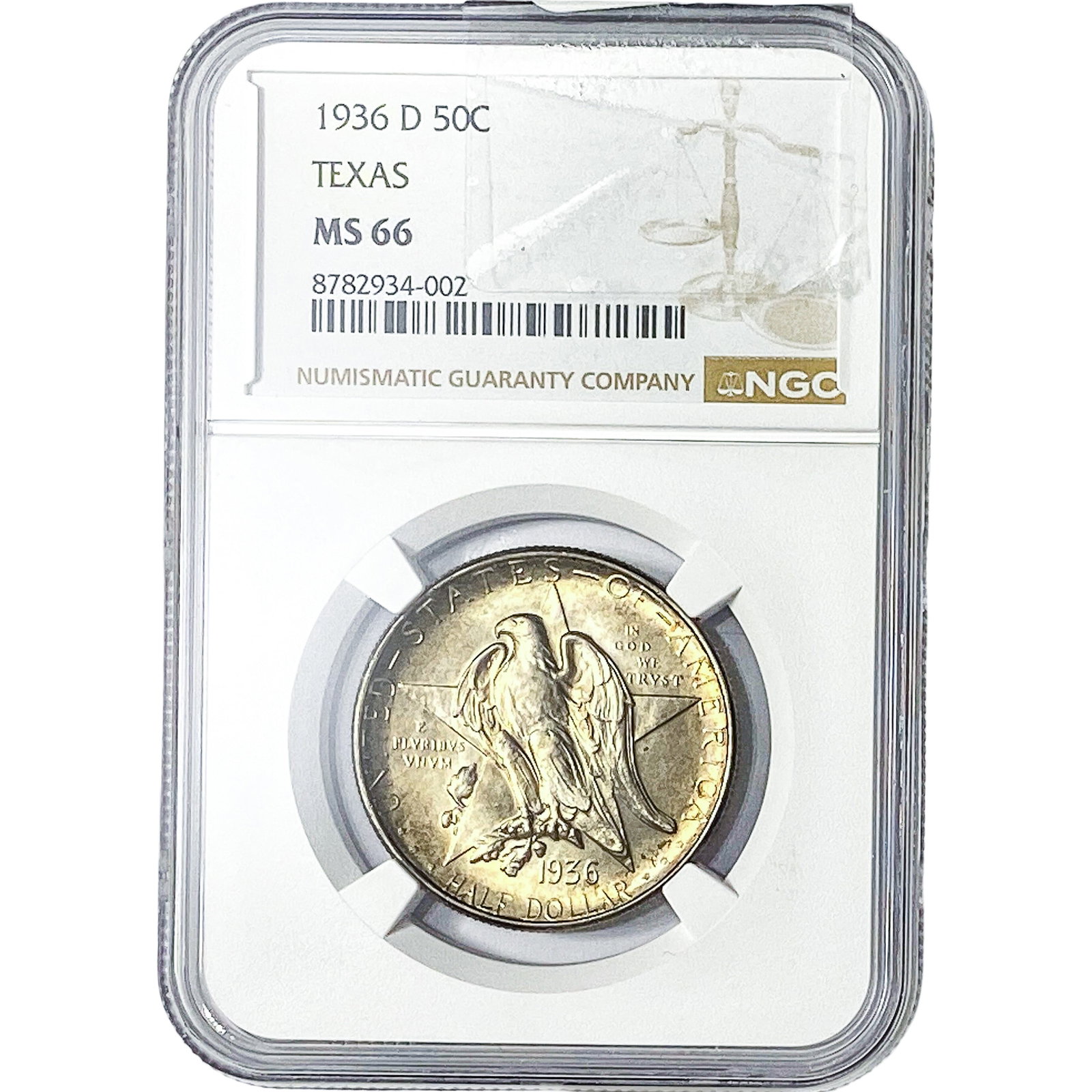 1936-D Texas Half Dollar NGC MS66 (1 of 2)