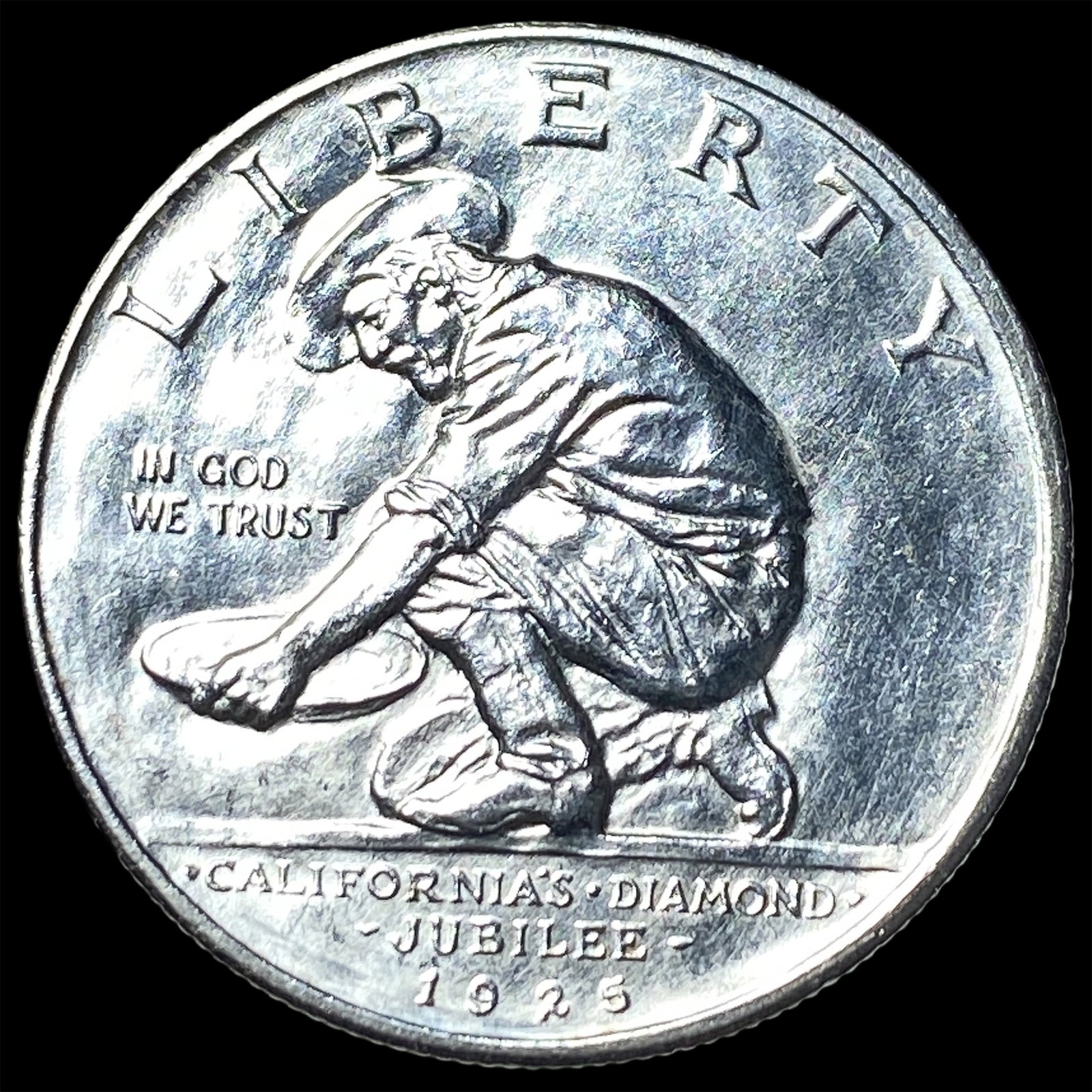 1925-S Silver California Diamond Jubilee Half Dollar UNCIRCULATED: 1925-S Silver California Diamond Jubilee Half Dollar UNCIRCULATED