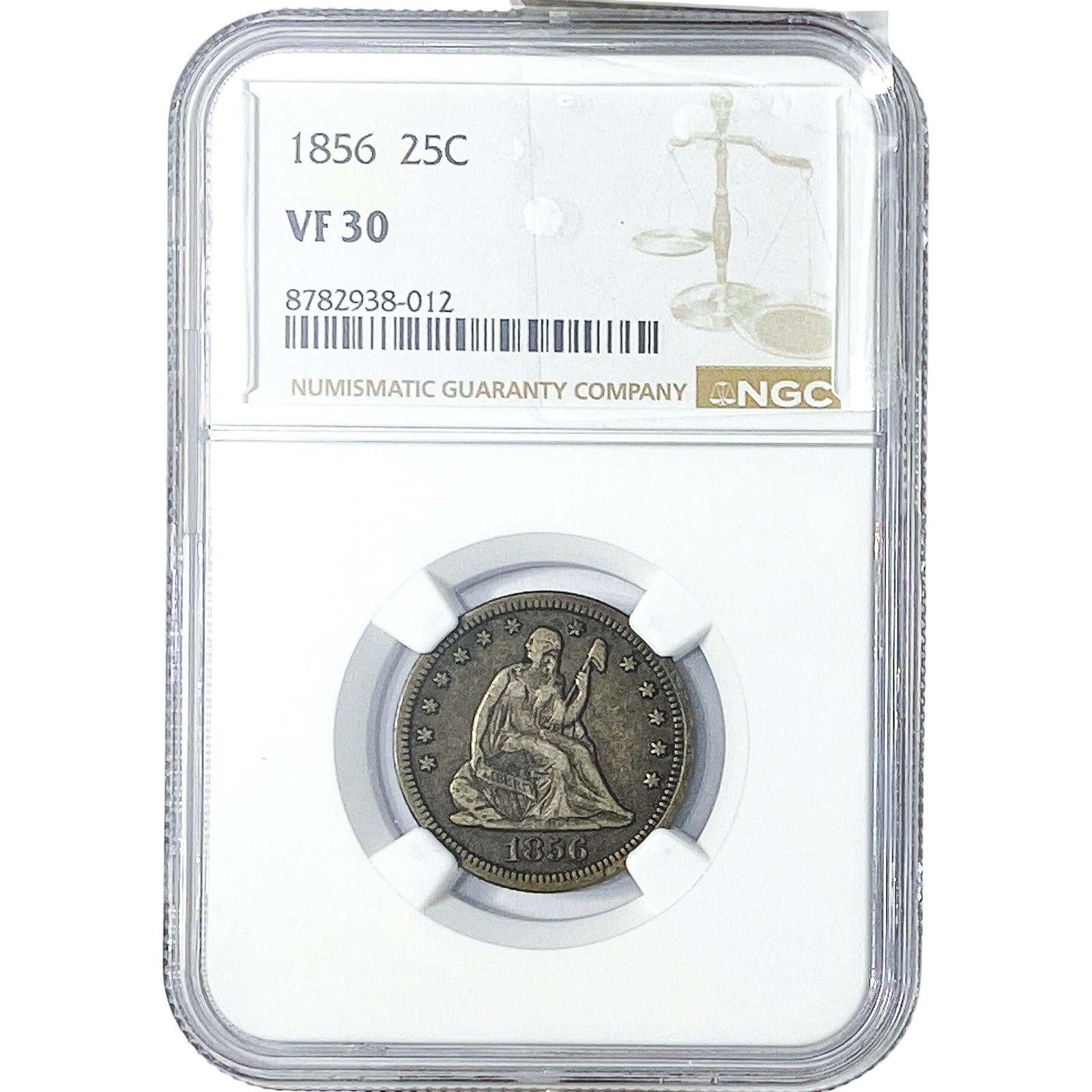 1856 Standing Liberty Quarter NGC VF30: 1856 Standing Liberty Quarter NGC VF30