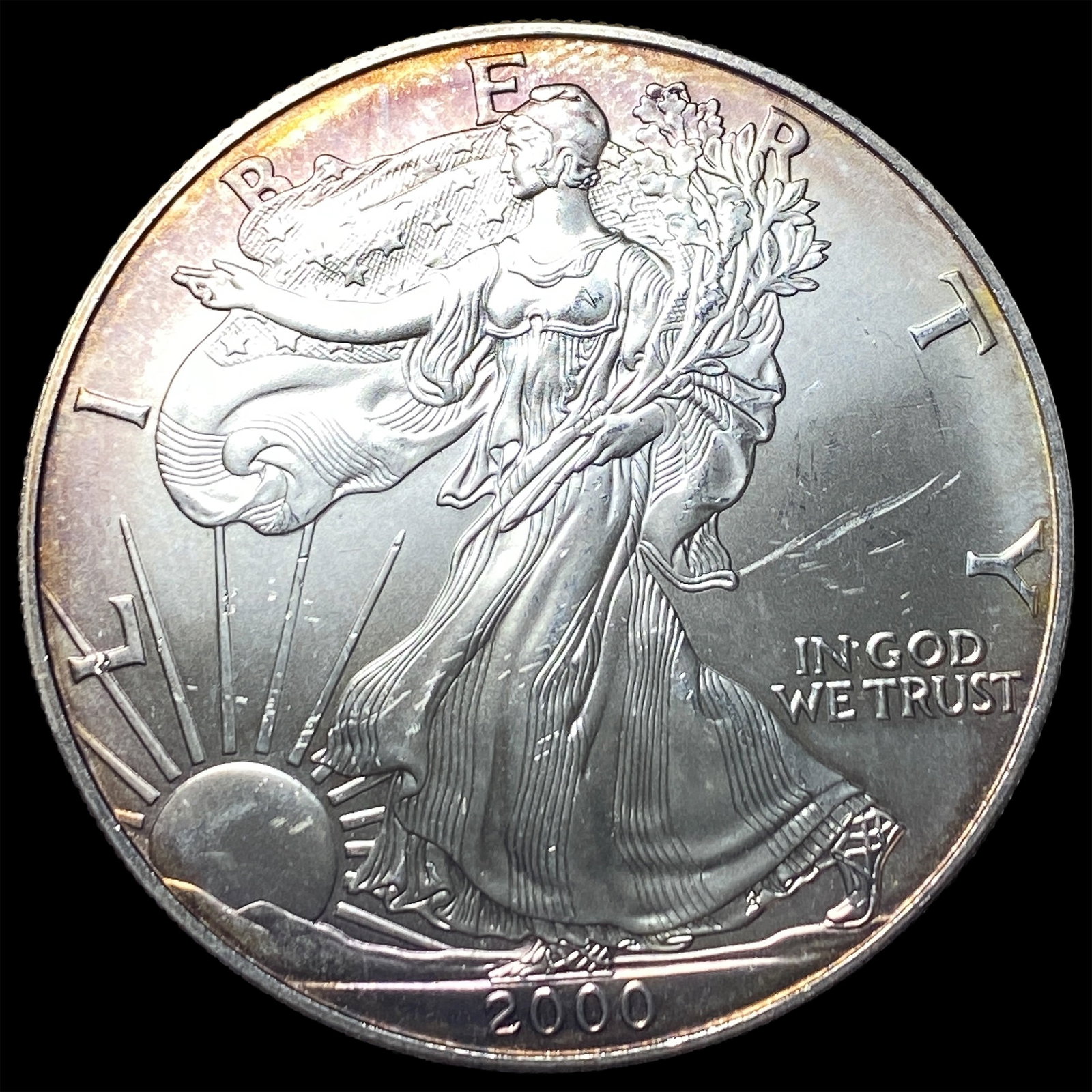 2000 1 oz Silver American Eagle $1 UNCIRCULATED: 2000 1 oz Silver American Eagle $1 UNCIRCULATED