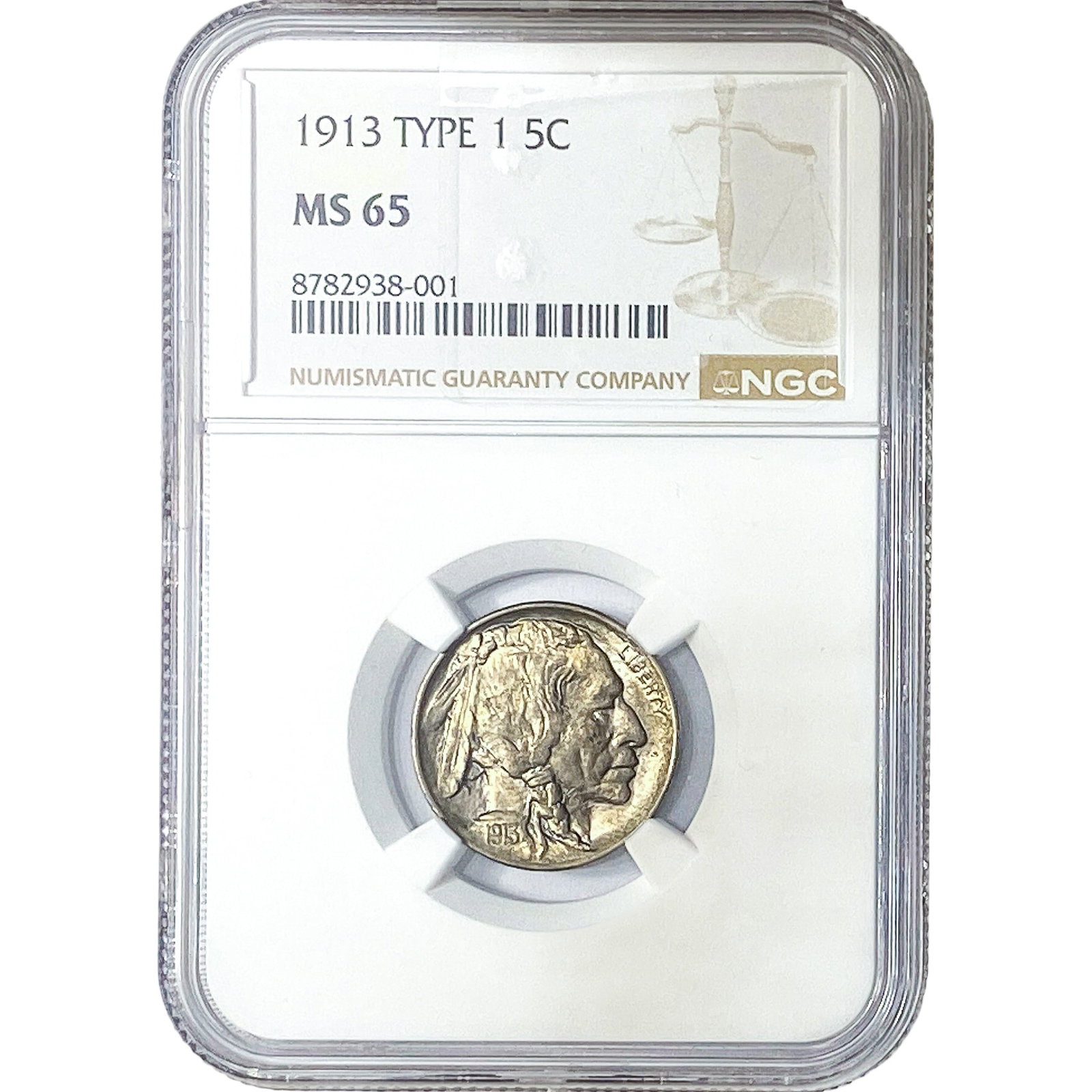 1913 Buffalo Nickel NGC MS65: 1913 Buffalo Nickel NGC MS65