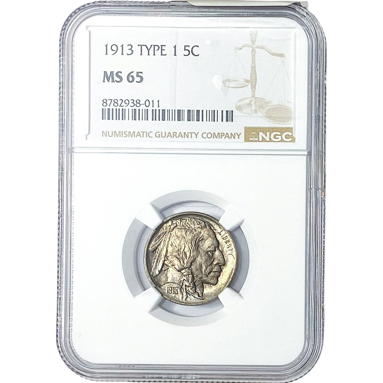 1913 Buffalo Nickel NGC MS65: 1913 Buffalo Nickel NGC MS65