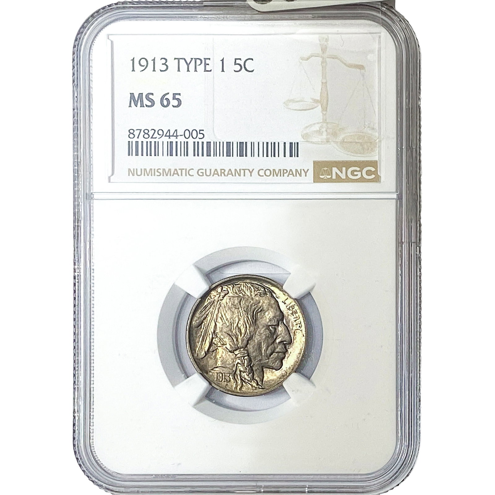 1913 Buffalo Nickel NGC MS65: 1913 Buffalo Nickel NGC MS65