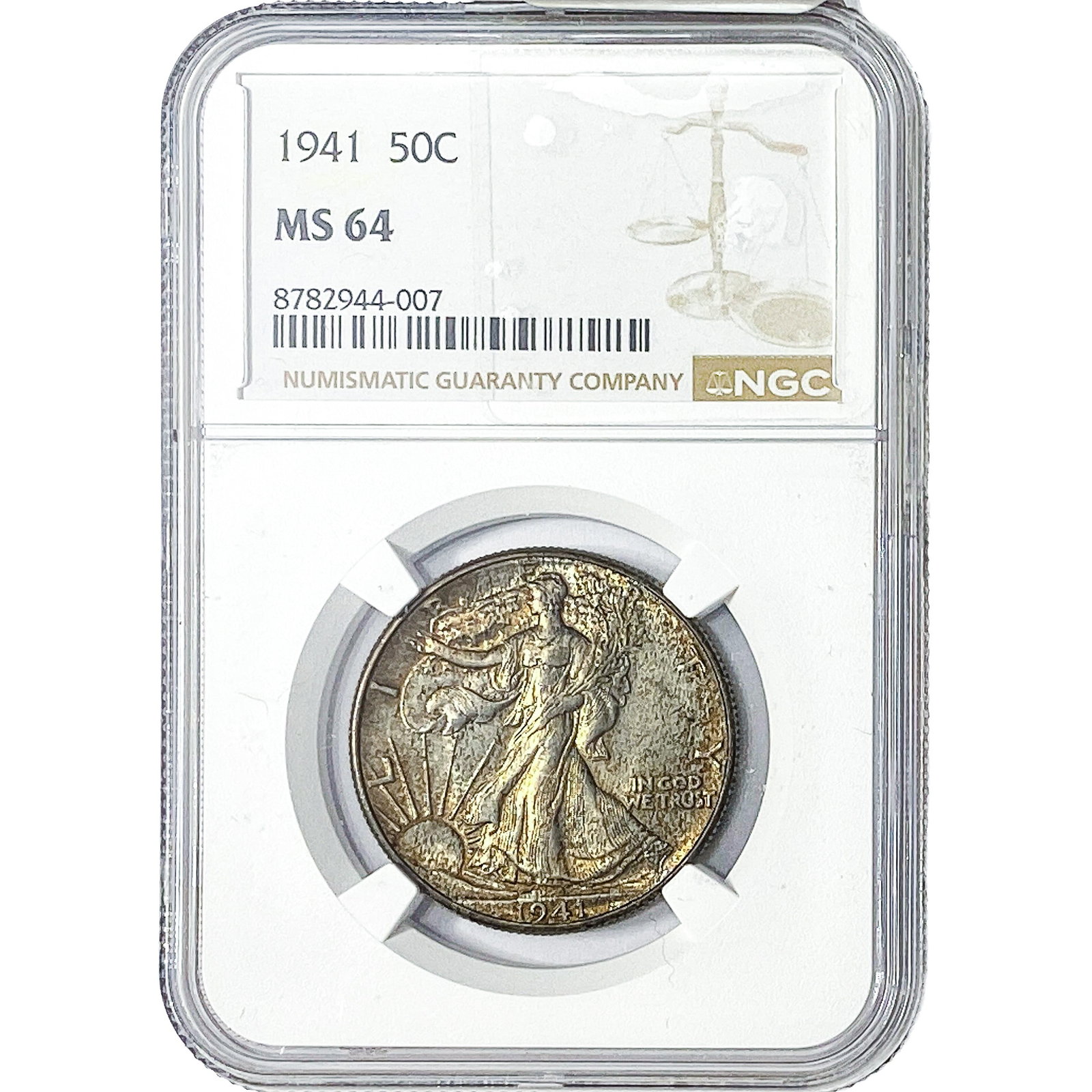 1941 Walking Liberty Half Dollar NGC MS64: 1941 Walking Liberty Half Dollar NGC MS64