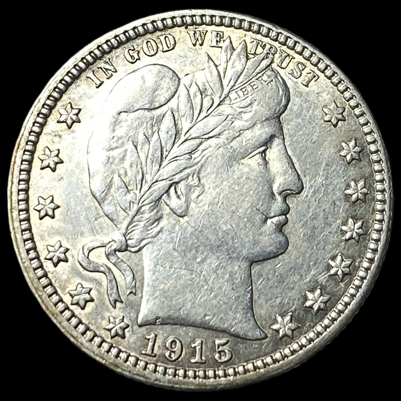 1915 Barber Silver Quarter CLOSELY UNCIRCULATED (1 of 2)