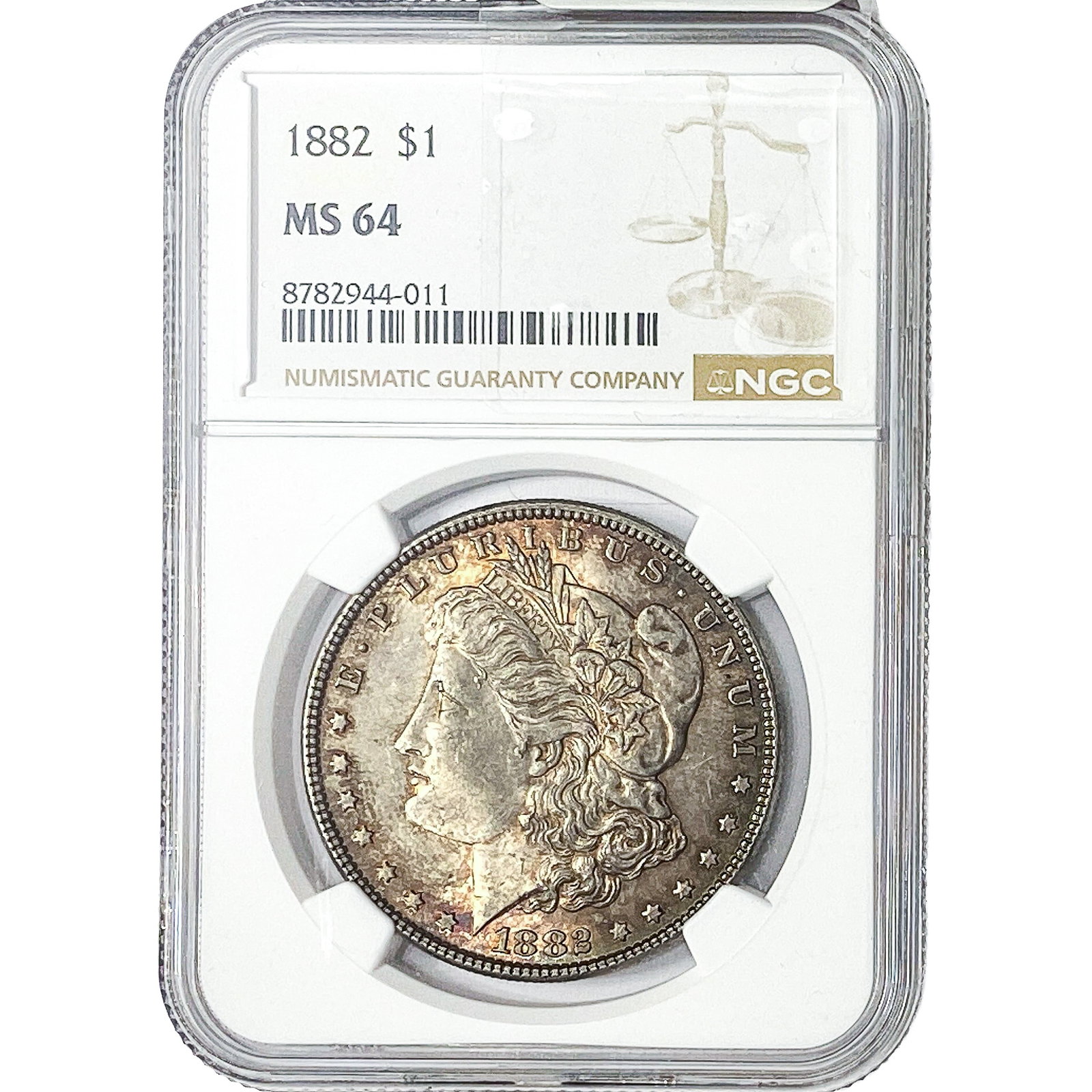 1882 Morgan Silver Dollar NGC MS64: 1882 Morgan Silver Dollar NGC MS64