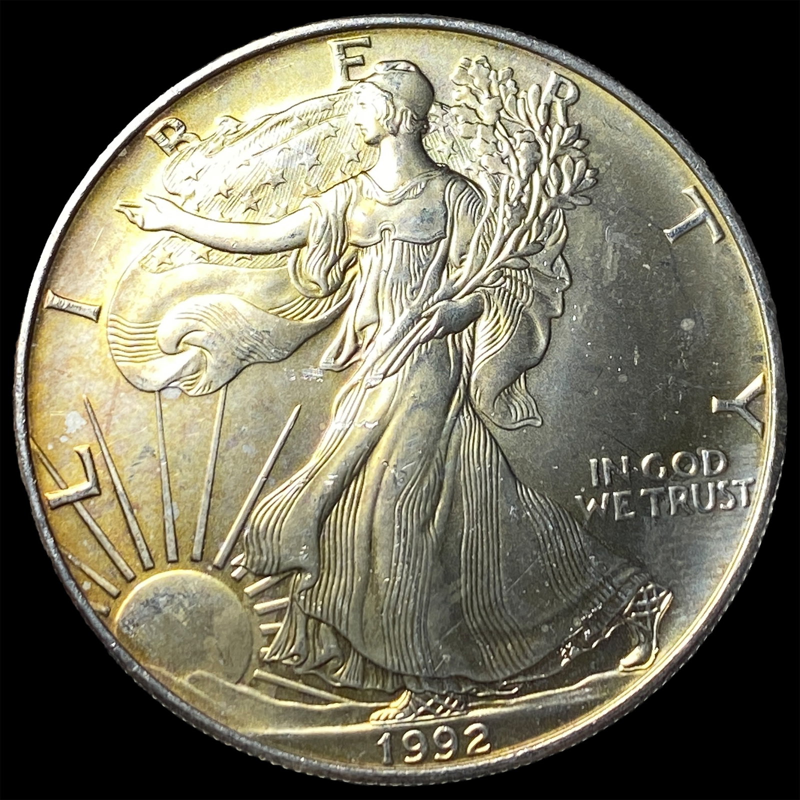 1992 1 oz Silver American Eagle $1 UNCIRCULATED (1 of 2)