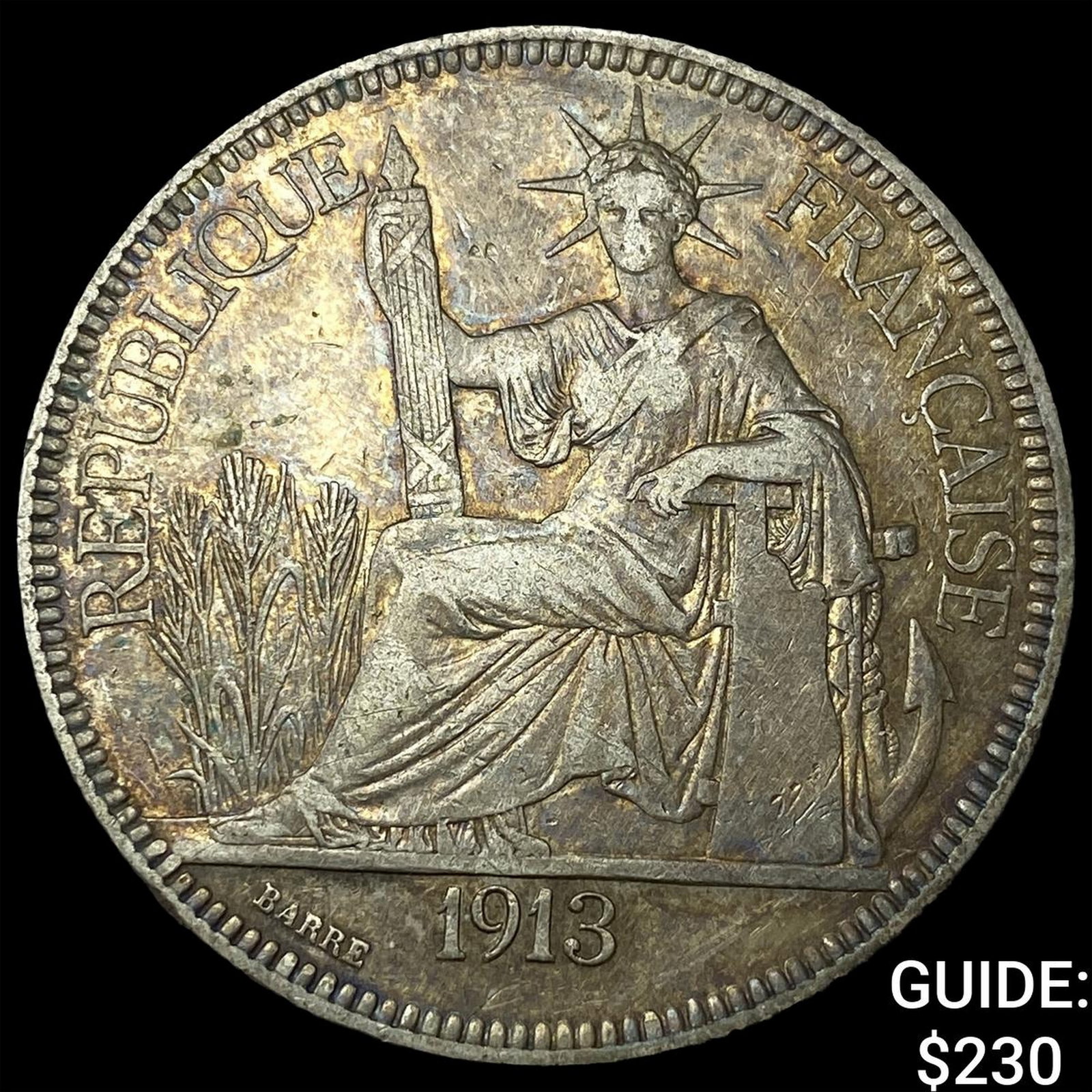 1913A French Indo-China .7813oz Silver Piastre (1 of 2)