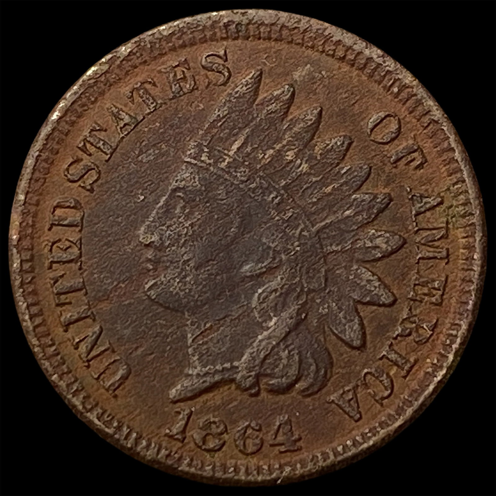 1864 Indian Head Cent NEARLY UNCIRCULATED (1 of 2)