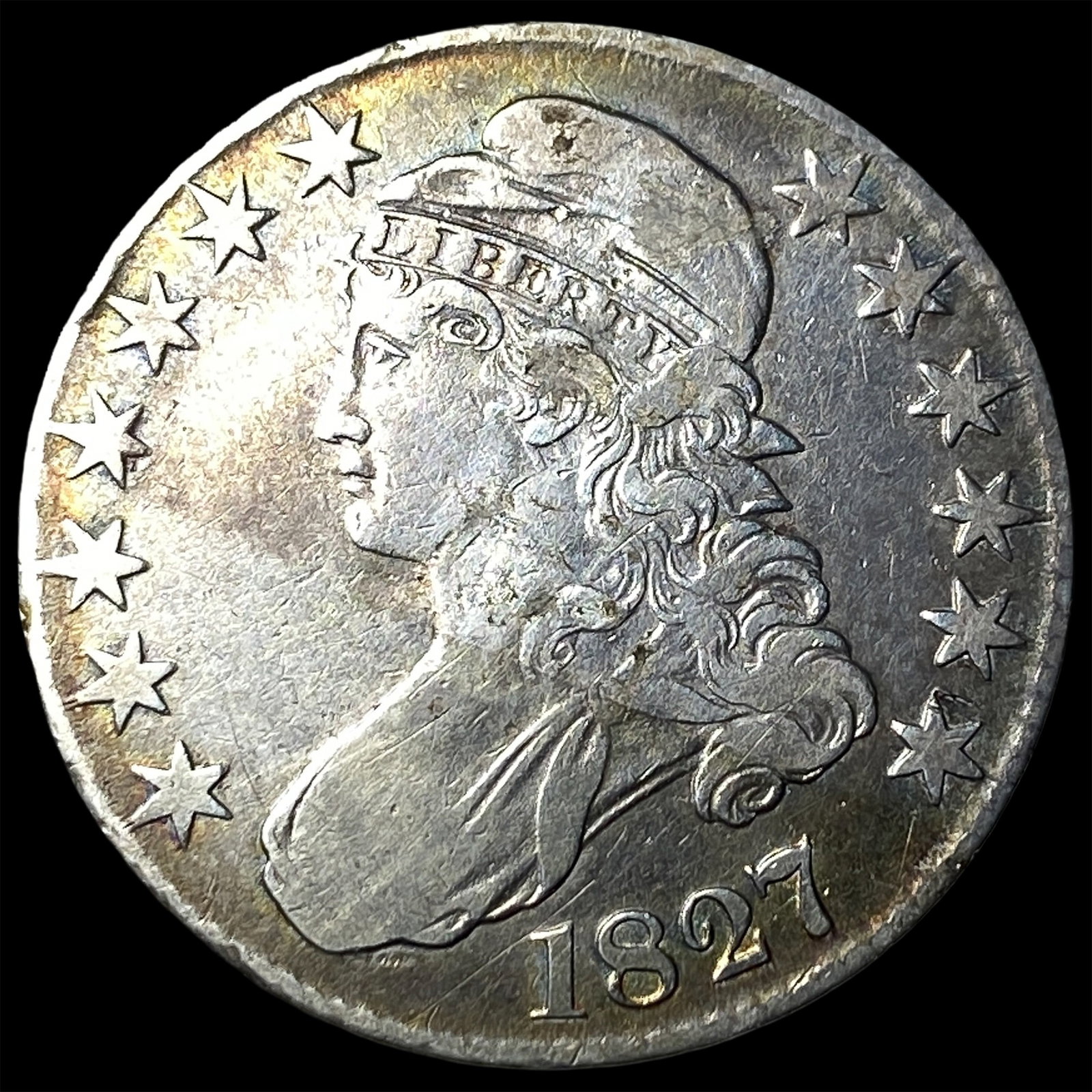 1827 Capped Bust Half Dollar LIGHTLY CIRCULATED (1 of 2)