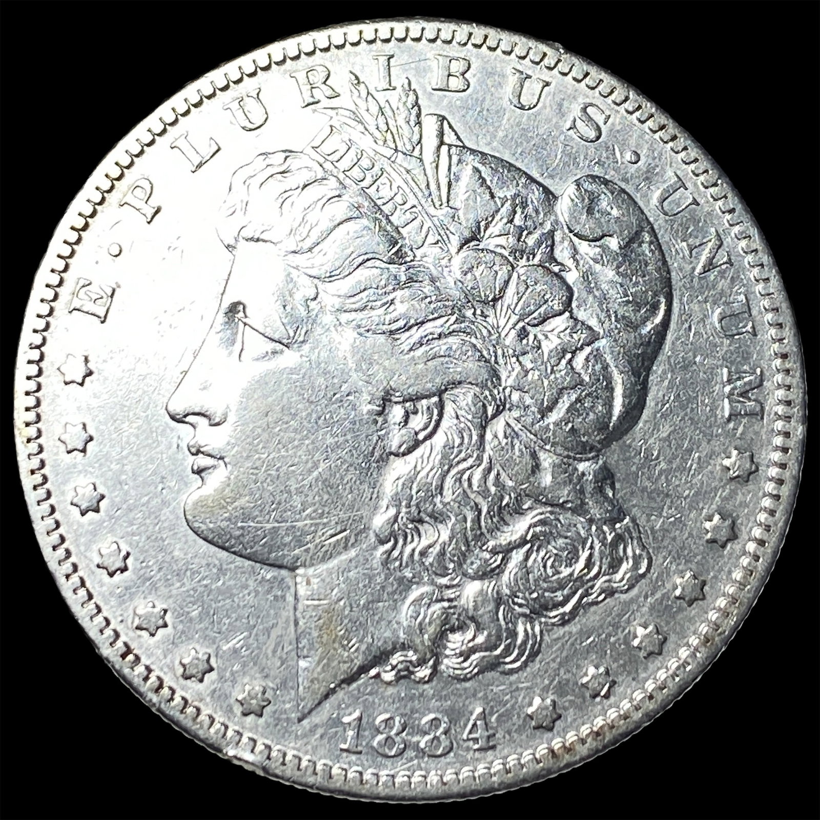 1884-S Silver Morgan Dollar NEARLY UNCIRCULATED: 1884-S Silver Morgan Dollar NEARLY UNCIRCULATED