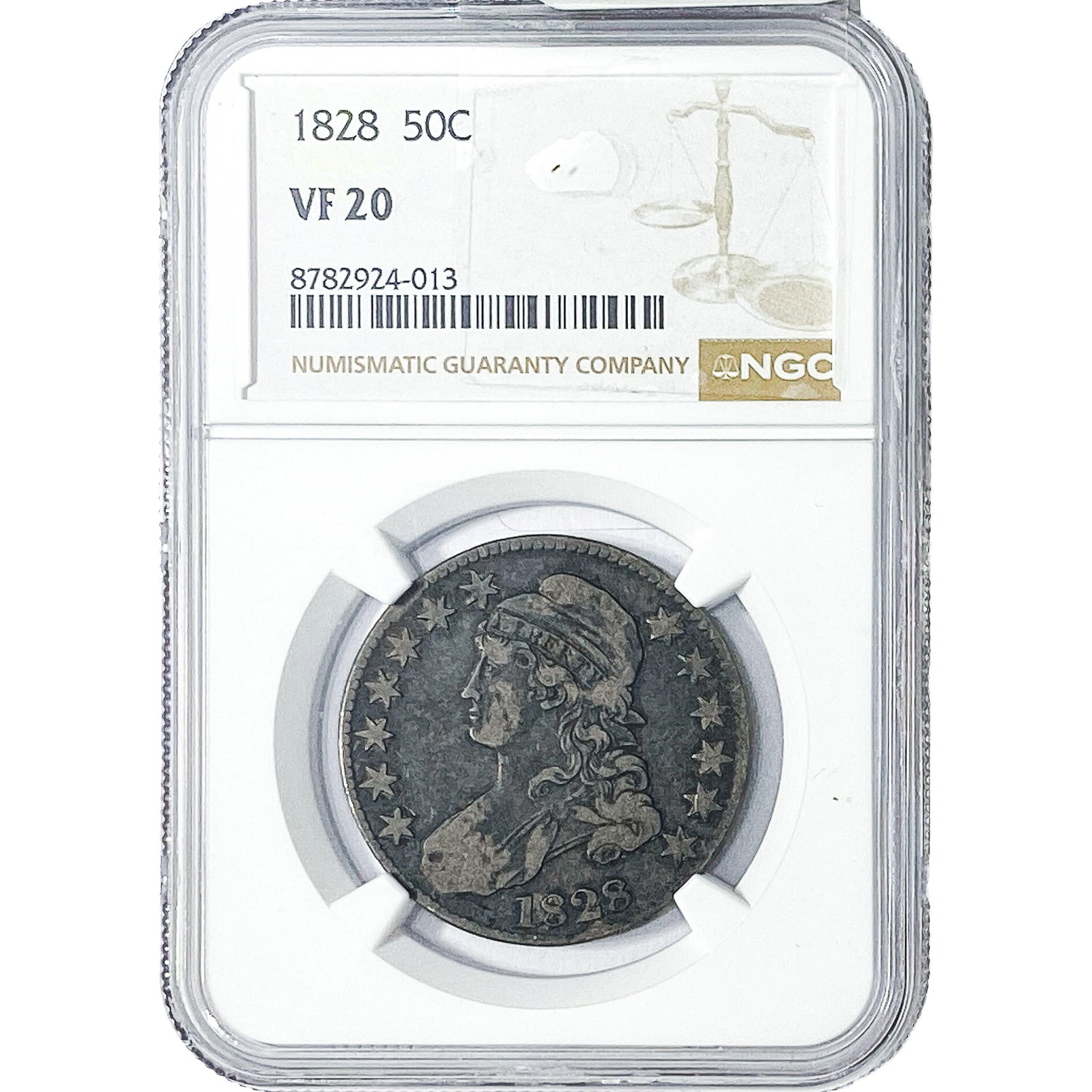 1828 Capped Bust Half Dollar NGC VF20 (1 of 2)