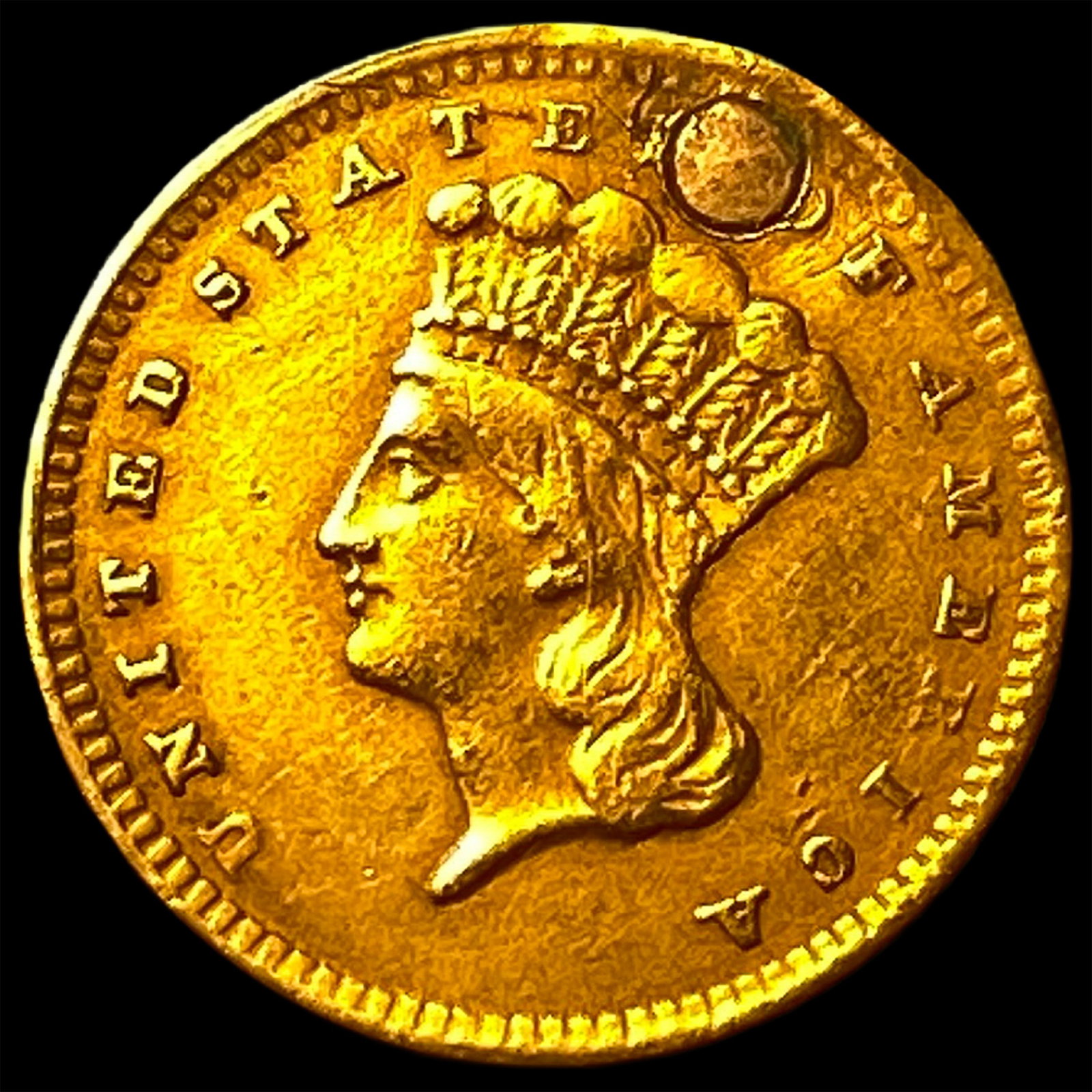 1856 Gold $1 Indian Head Type 3 NICELY CIRCULATED: 1856 Gold $1 Indian Head Type 3 NICELY CIRCULATED