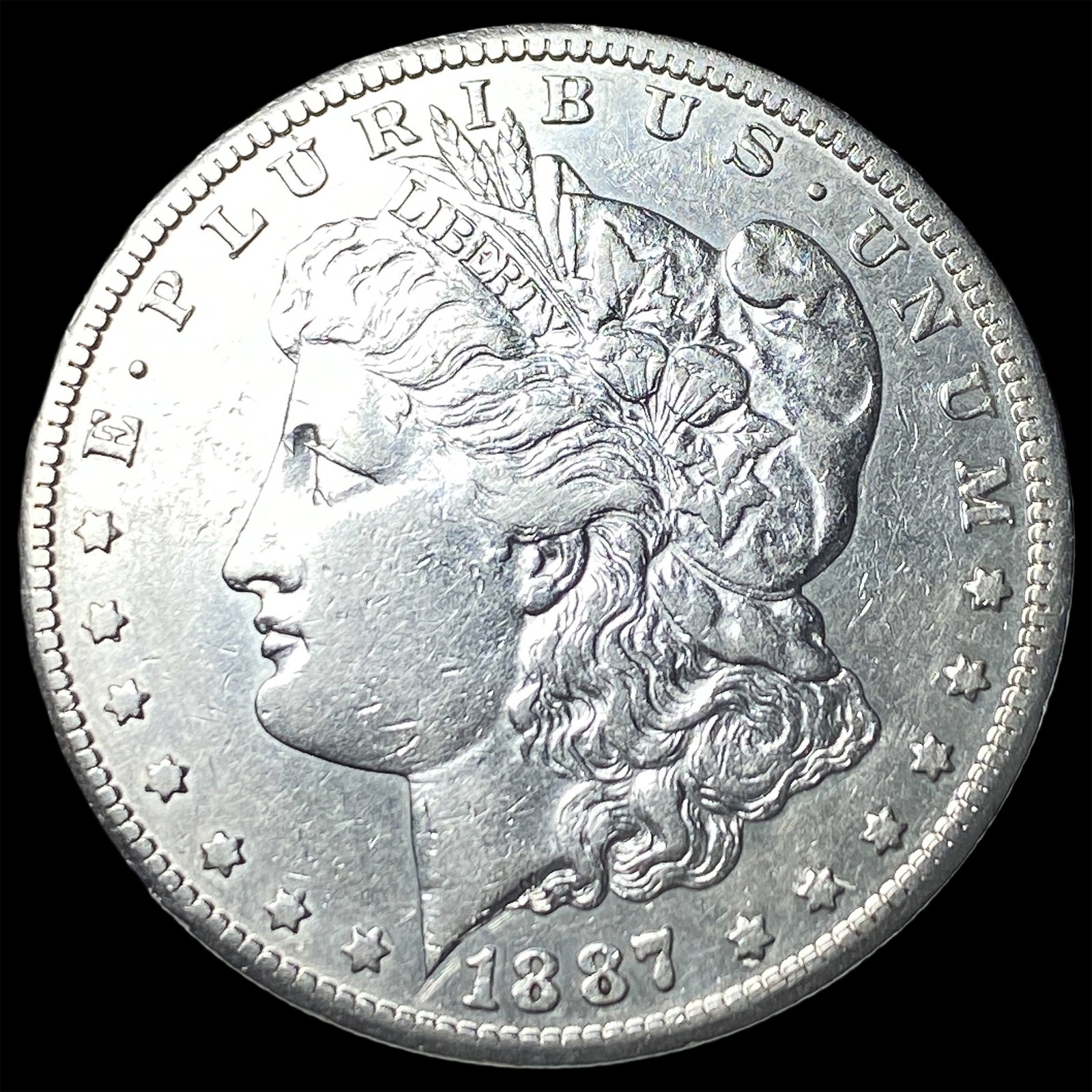 1887-S Silver Morgan Dollar CLOSELY UNCIRCULATED: 1887-S Silver Morgan Dollar CLOSELY UNCIRCULATED