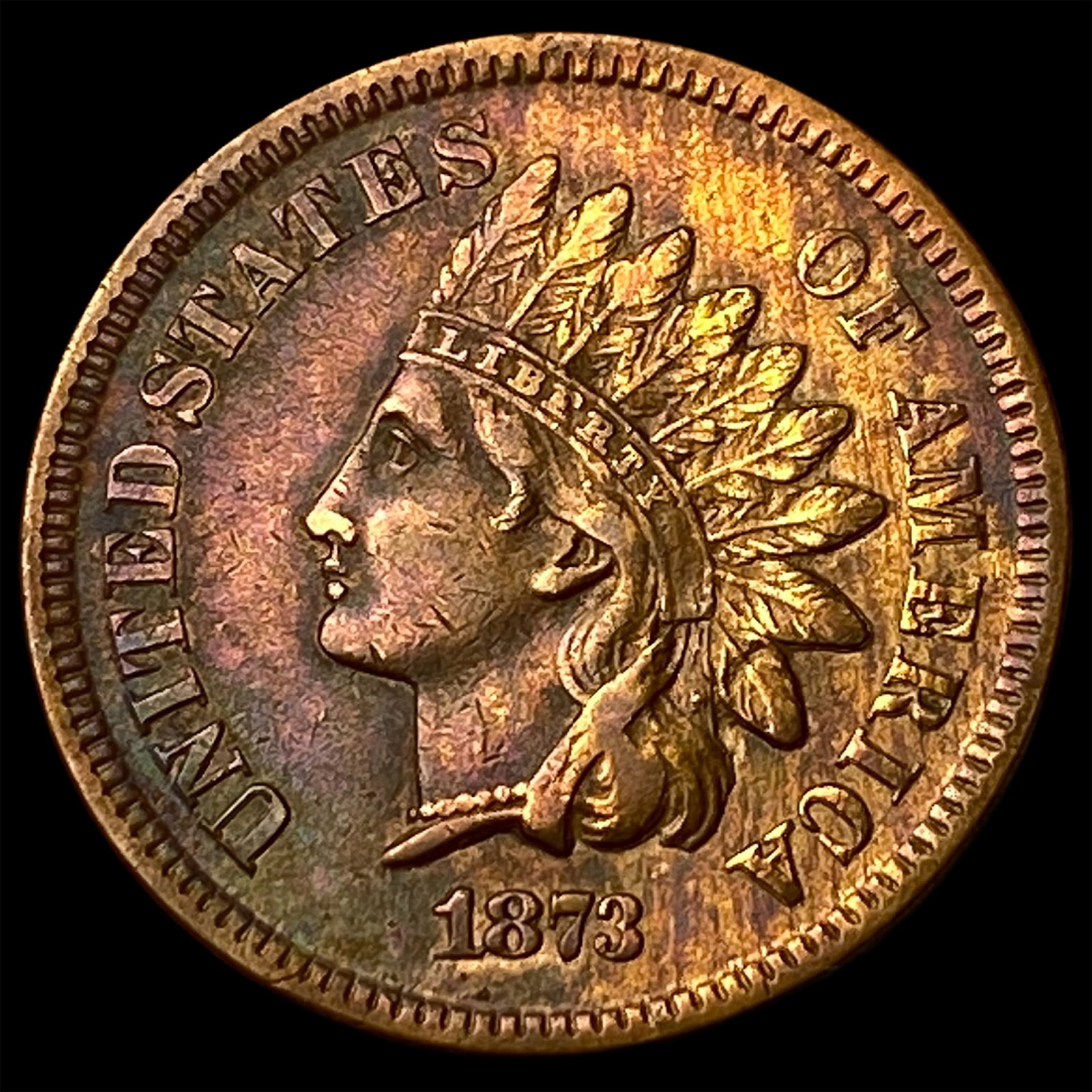 1873 Indian Head Cent NEARLY UNCIRCULATED: 1873 Indian Head Cent NEARLY UNCIRCULATED