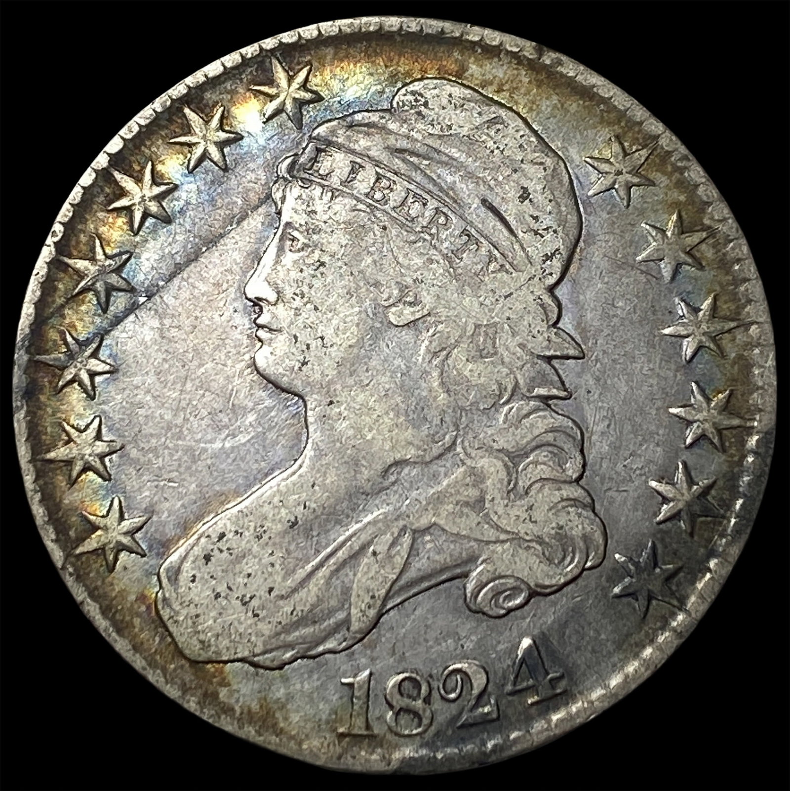 1824 Capped Bust Half Dollar ABOUT UNCIRCULATED (1 of 2)