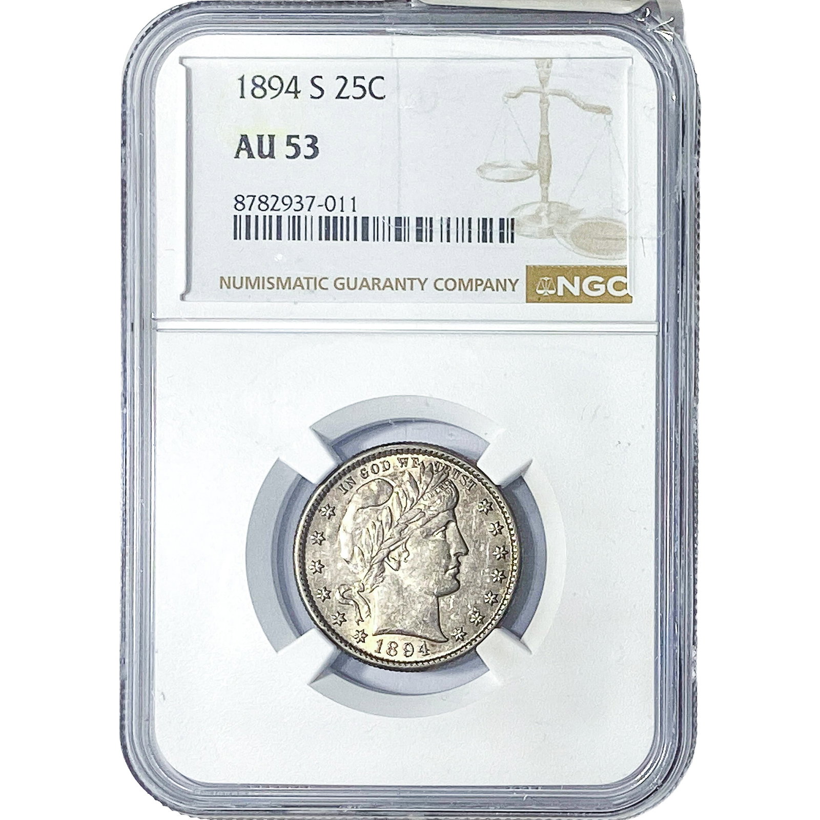 1894-S Barber Quarter NGC AU53 (1 of 2)