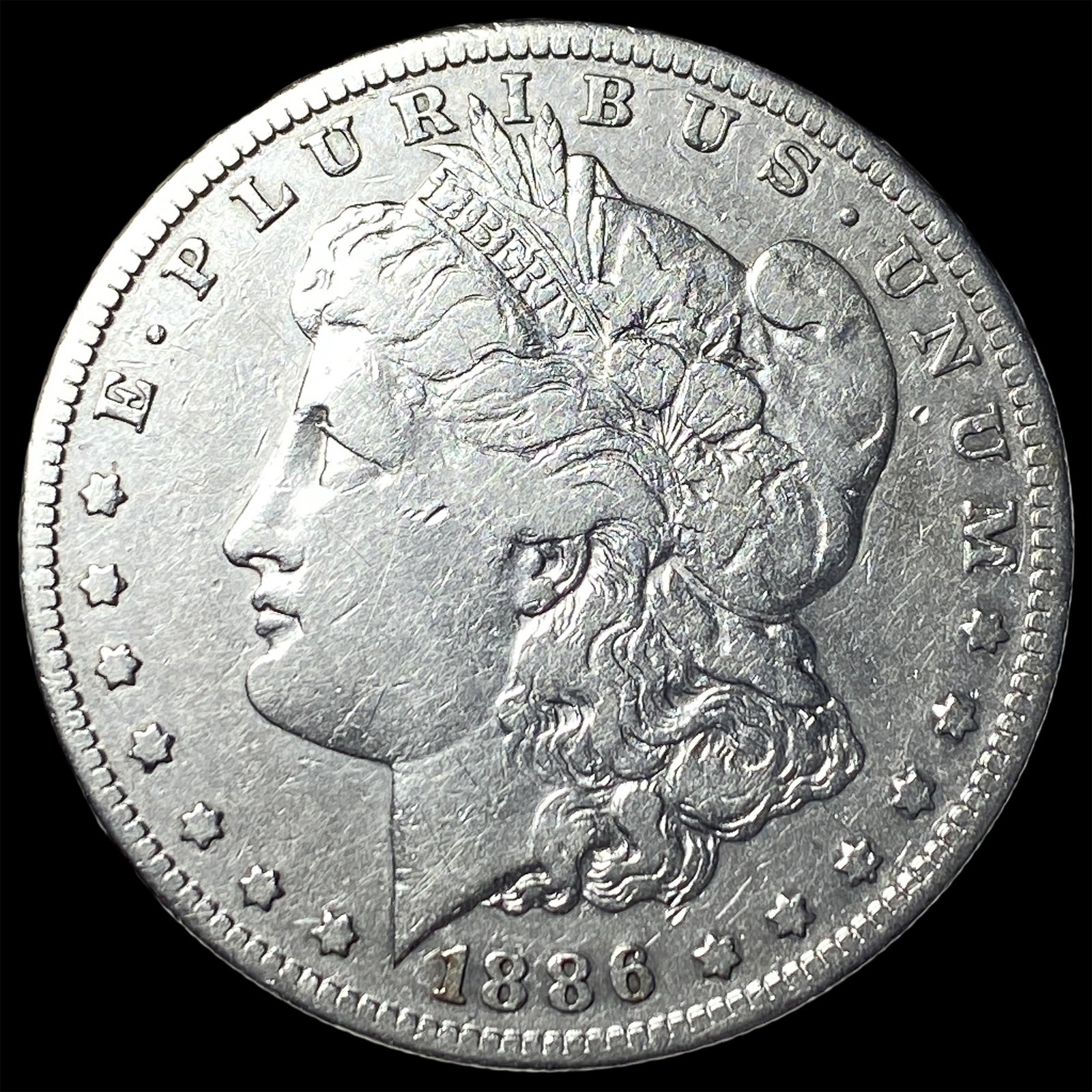 1886-S Silver Morgan Dollar LIGHTLY CIRCULATED: 1886-S Silver Morgan Dollar LIGHTLY CIRCULATED