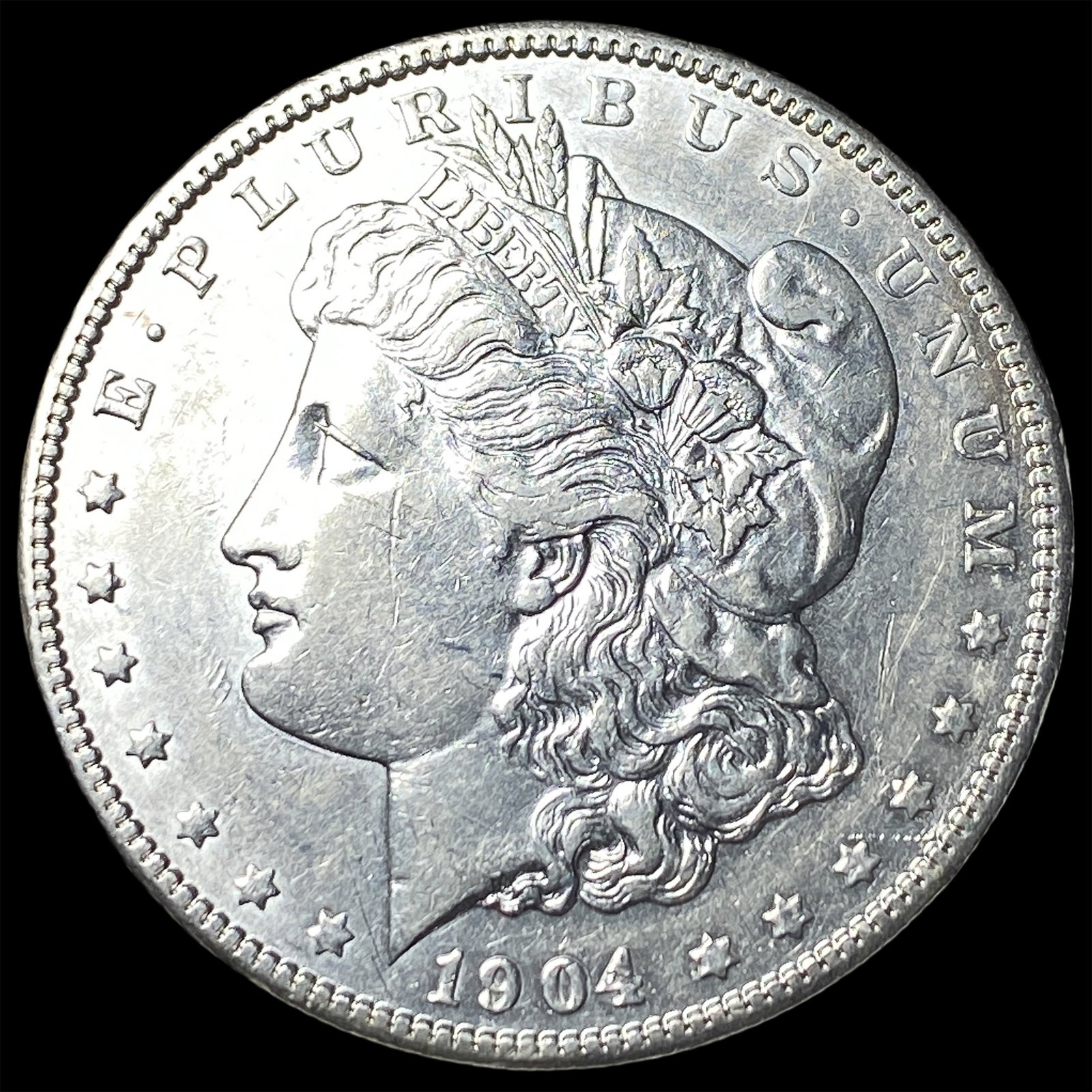 1904 Silver Morgan Dollar CLOSELY UNCIRCULATED: 1904 Silver Morgan Dollar CLOSELY UNCIRCULATED