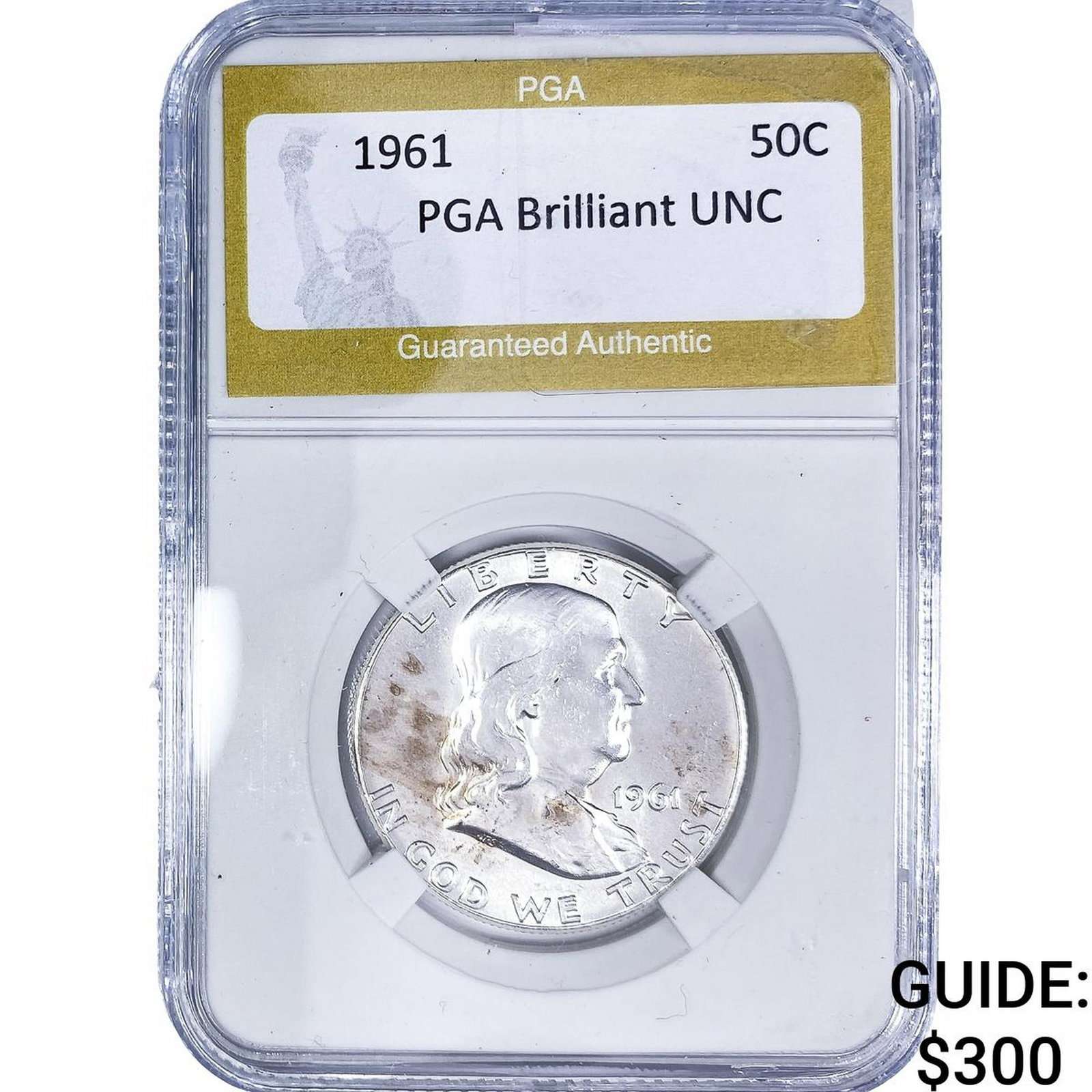 1961 Franklin Half Dollar PGA Brilliant UNC: 1961 Franklin Half Dollar PGA Brilliant UNC