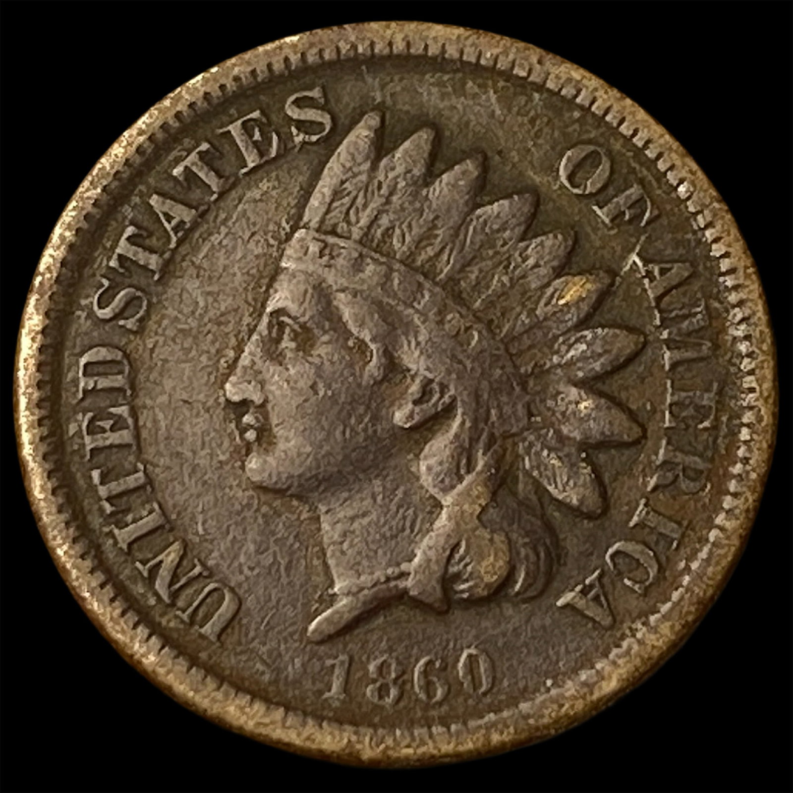 1860 Copper-Nickel Indian Head Cent NEARLY UNCIRCULATED: 1860 Copper-Nickel Indian Head Cent NEARLY UNCIRCULATED