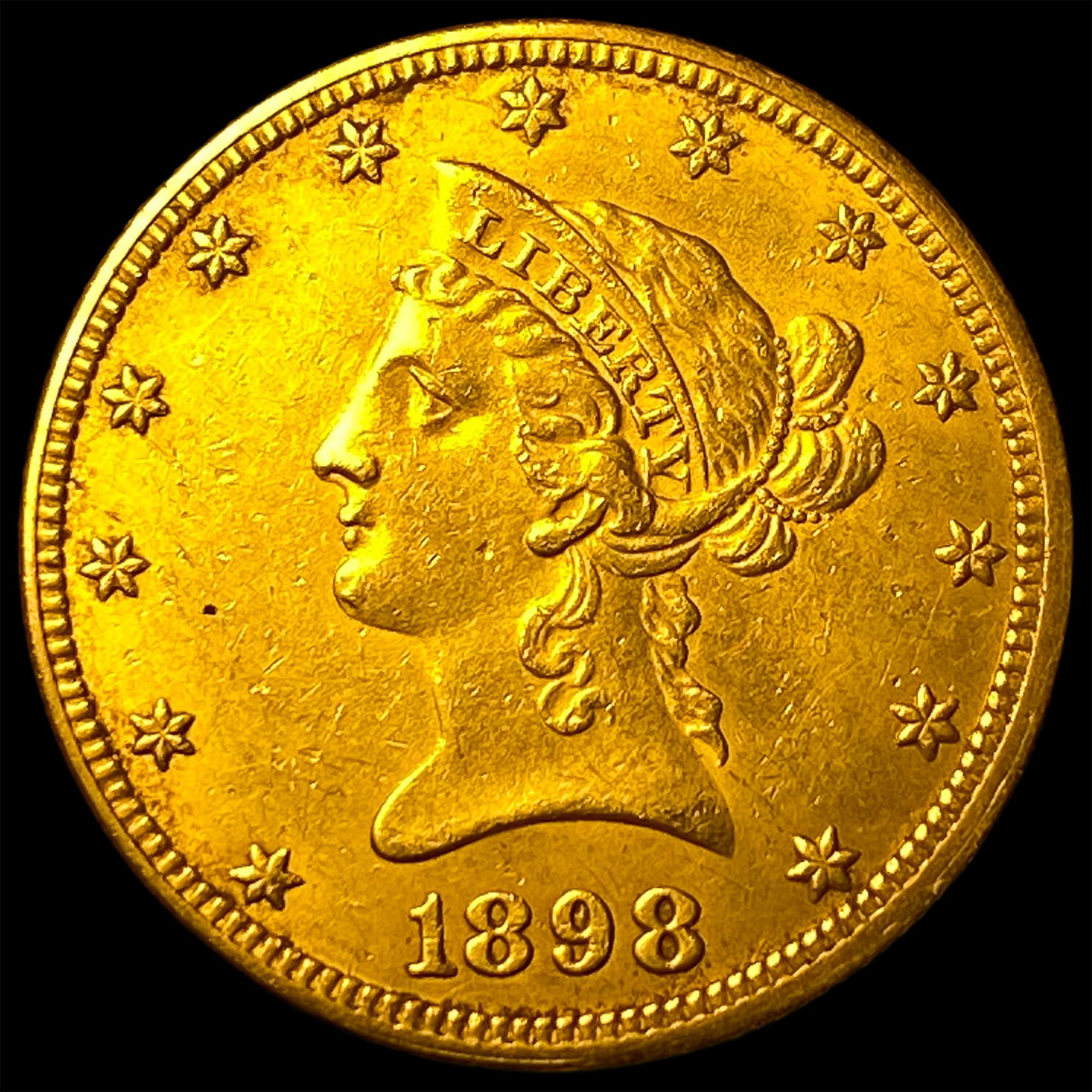 1898-S Gold $10 Liberty Head Eagle CLOSELY UNCIRCULATED (1 of 2)
