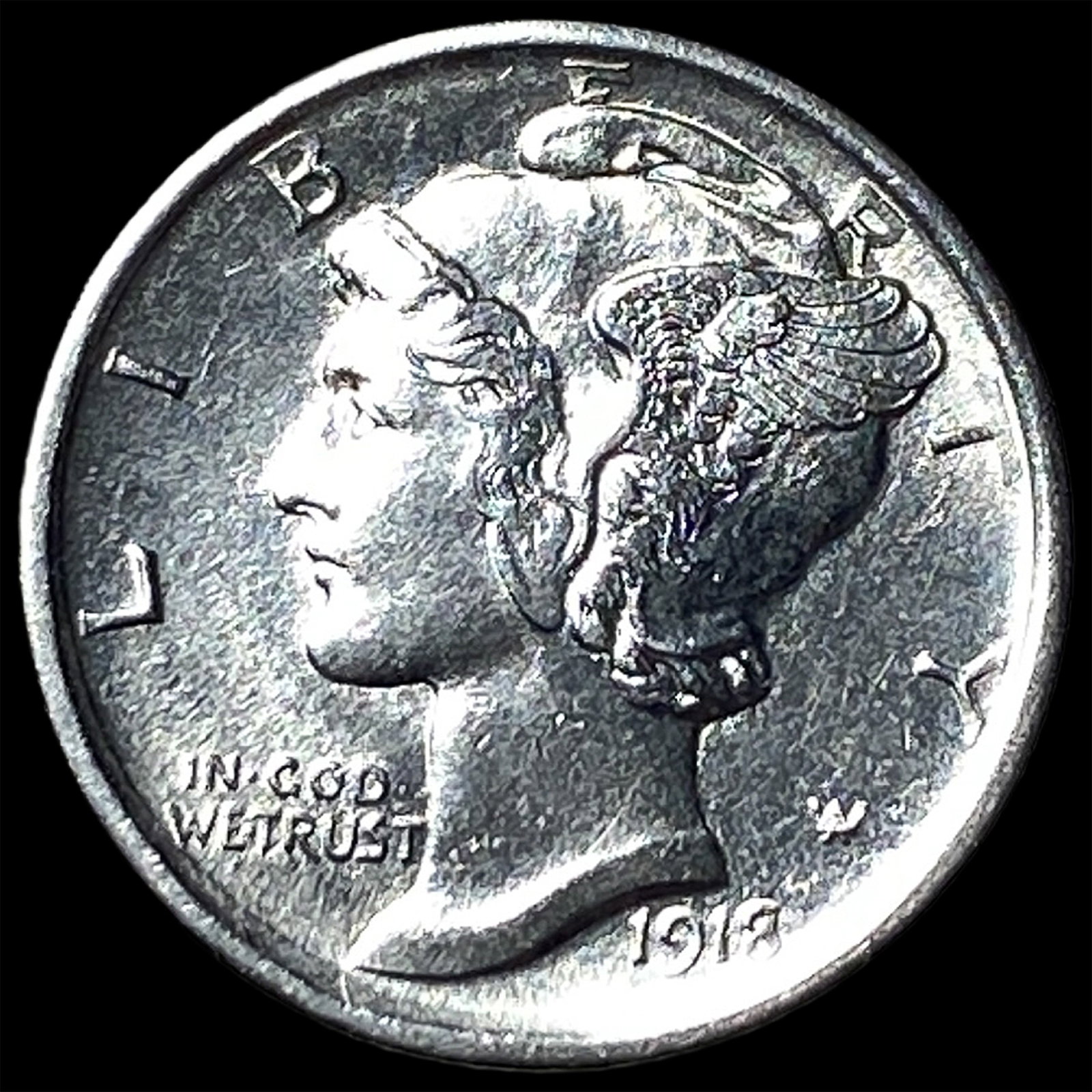 1918-S Silver Mercury Dime UNCIRCULATED: 1918-S Silver Mercury Dime UNCIRCULATED