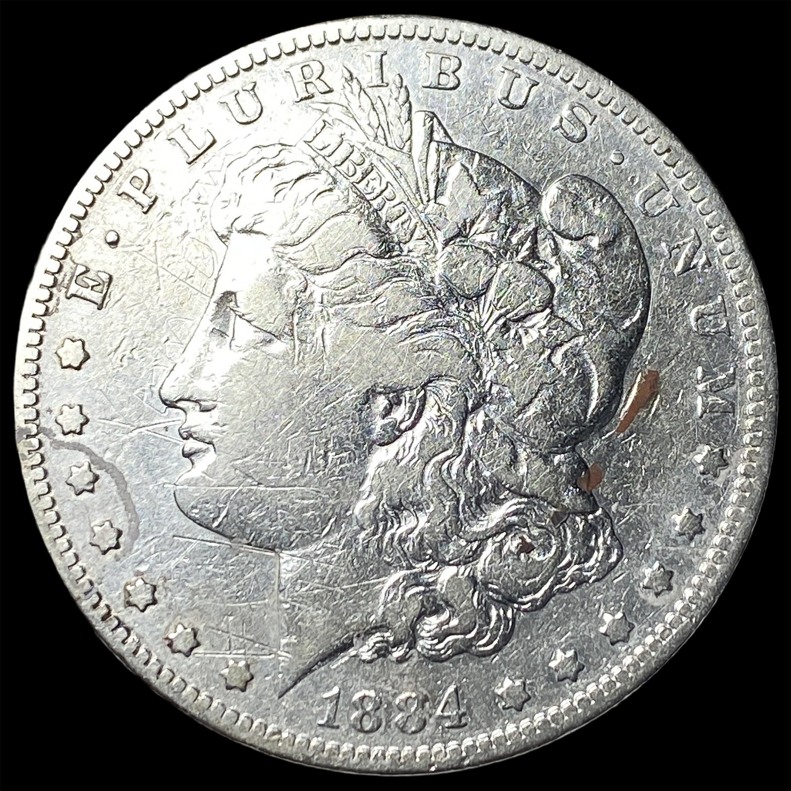 1884-S Silver Morgan Dollar LIGHTLY CIRCULATED: 1884-S Silver Morgan Dollar LIGHTLY CIRCULATED