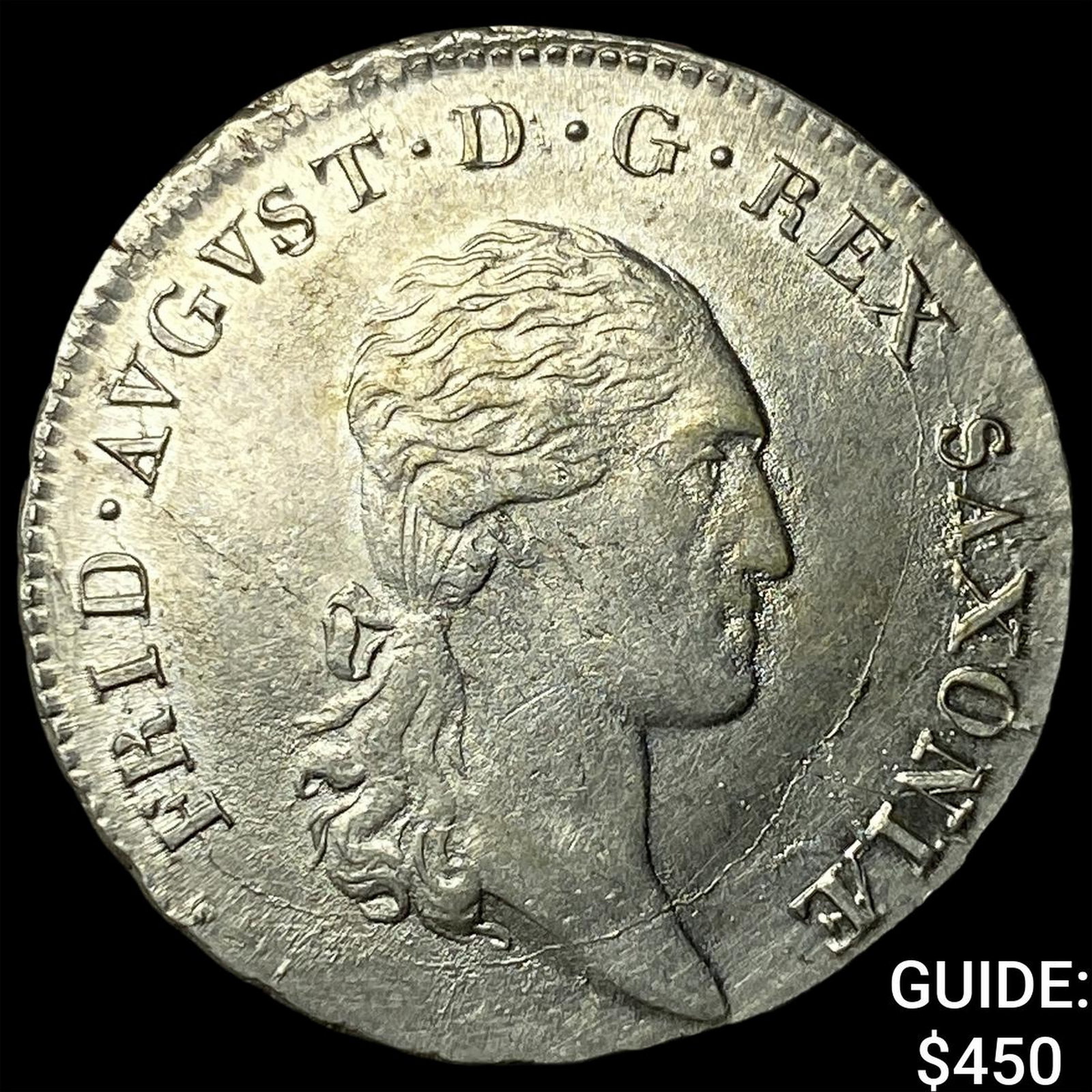 1809 German States Silver 1/6 Thaler: 1809 German States Silver 1/6 Thaler
