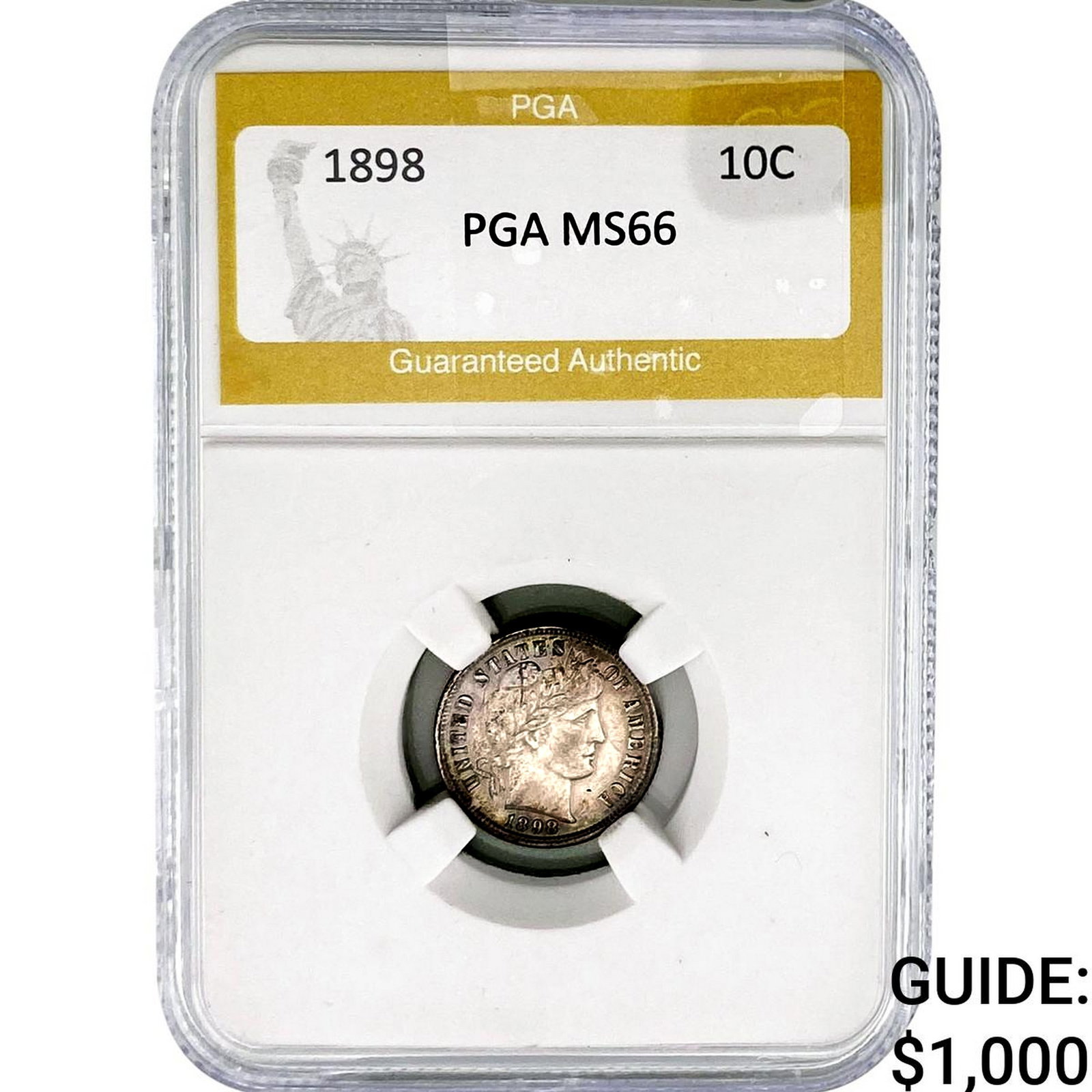 1898 Barber Dime PGA MS66 (1 of 2)