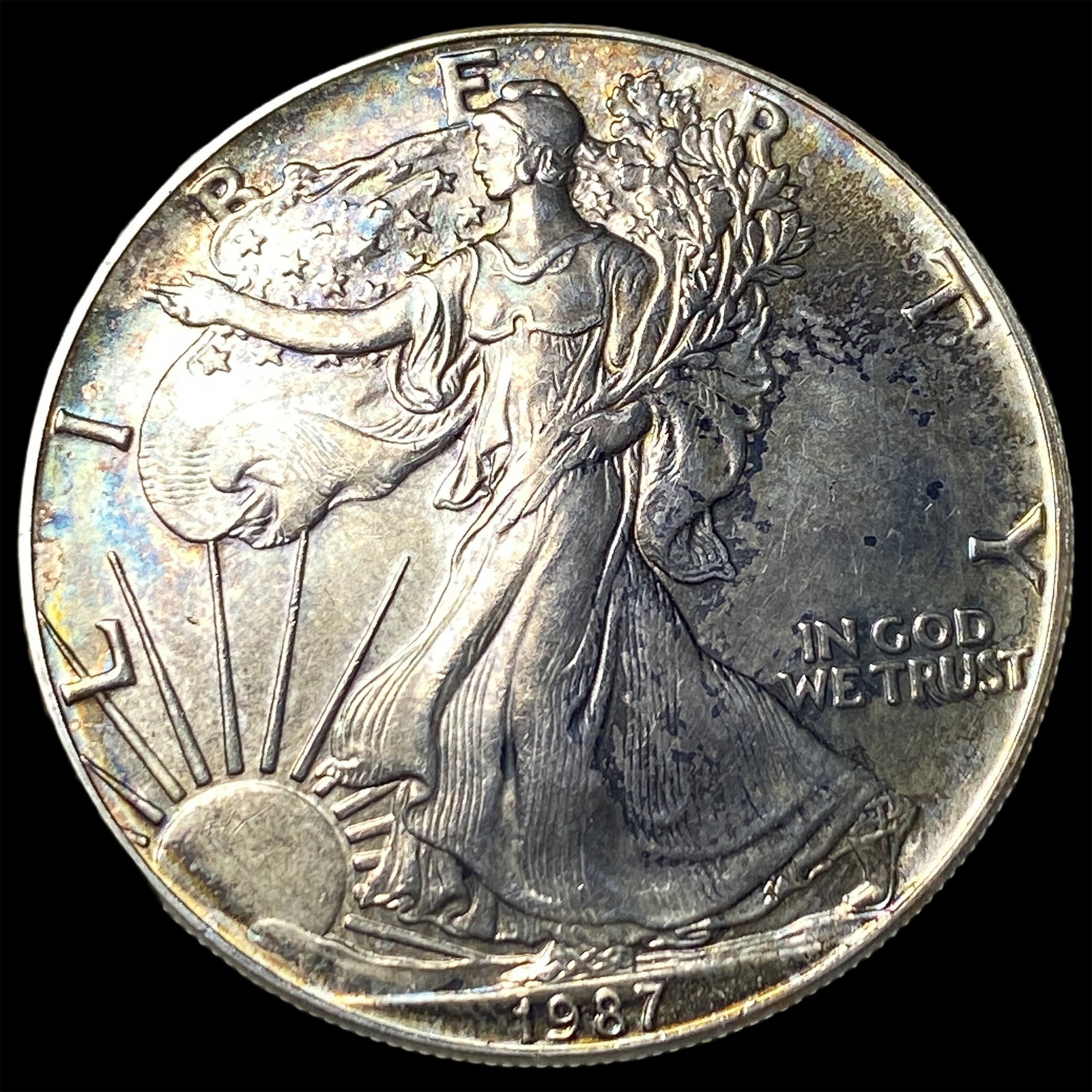 1987 1 oz Silver American Eagle $1 UNCIRCULATED: 1987 1 oz Silver American Eagle $1 UNCIRCULATED