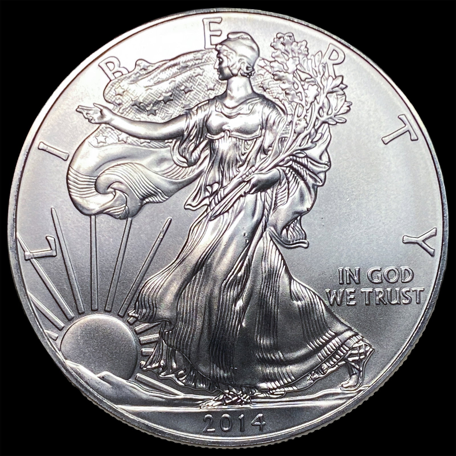 2014 1 oz Silver American Eagle $1 SUPERB GEM BU: 2014 1 oz Silver American Eagle $1 SUPERB GEM BU