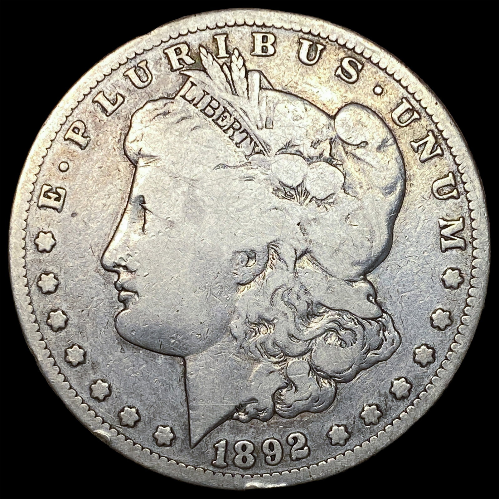 1892-CC Silver Morgan Dollar NICELY CIRCULATED: 1892-CC Silver Morgan Dollar NICELY CIRCULATED