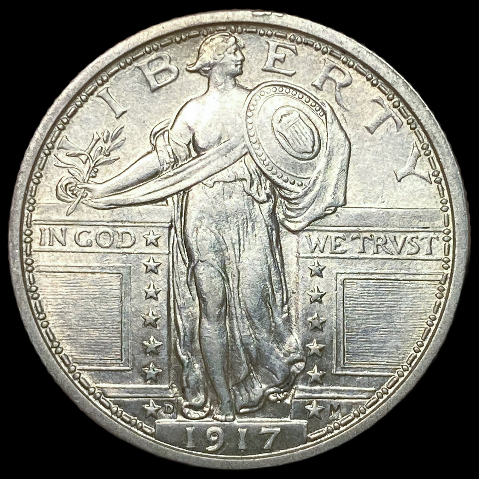 1917-D Type 1 Standing Liberty Quarter CLOSELY UNCIRCULATED (1 of 2)