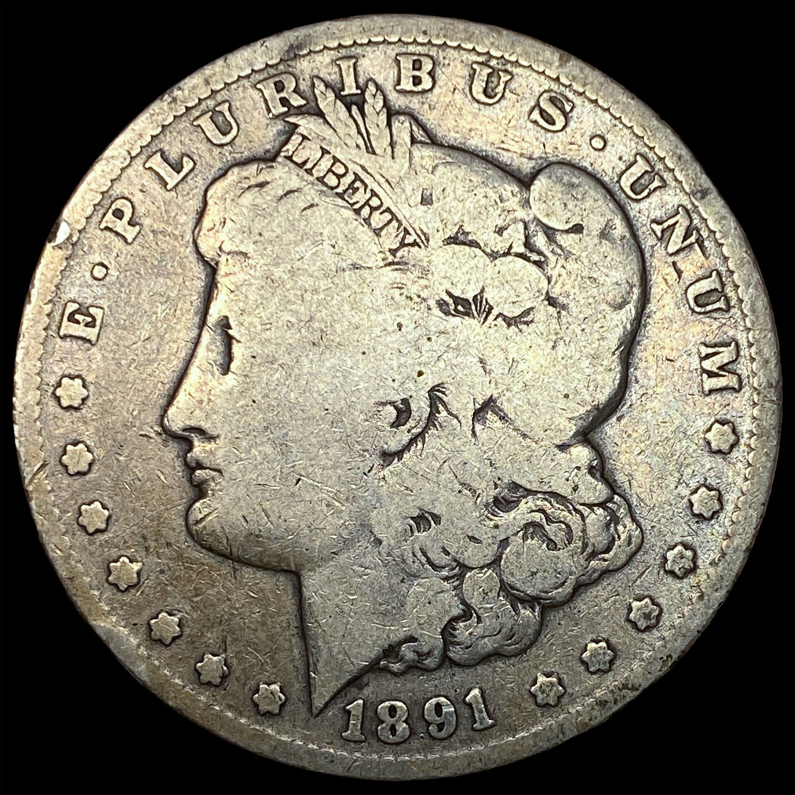 1891-CC Silver Morgan Dollar NICELY CIRCULATED: 1891-CC Silver Morgan Dollar NICELY CIRCULATED