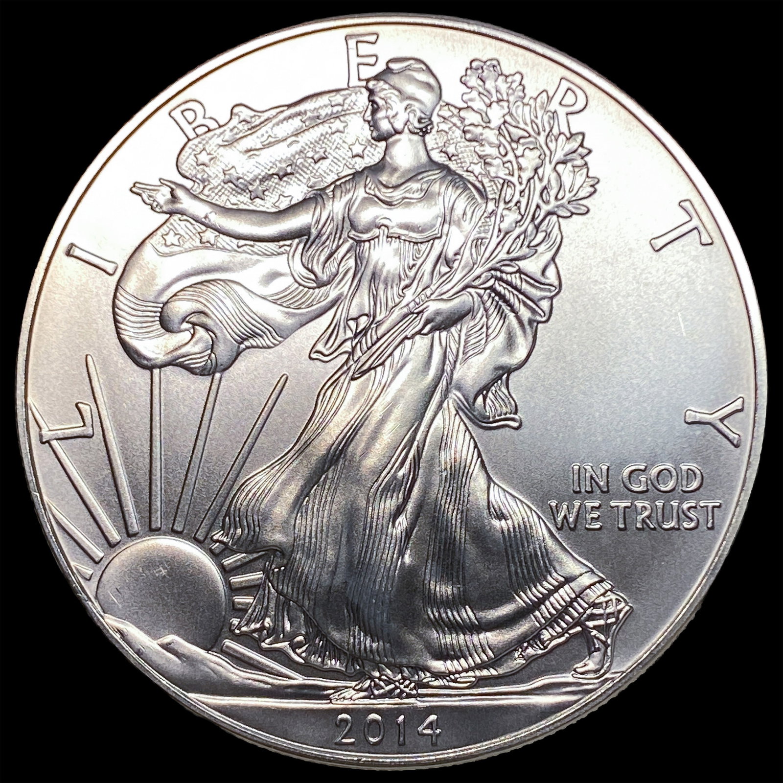 2014 1 oz Silver American Eagle $1 SUPERB GEM BU: 2014 1 oz Silver American Eagle $1 SUPERB GEM BU