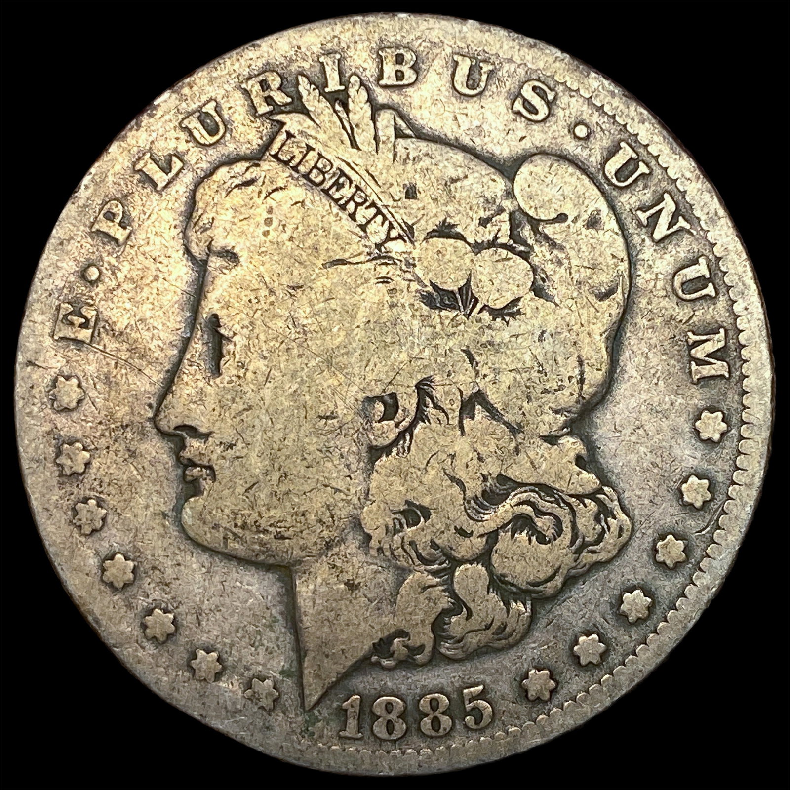 1885-S Silver Morgan Dollar NICELY CIRCULATED: 1885-S Silver Morgan Dollar NICELY CIRCULATED