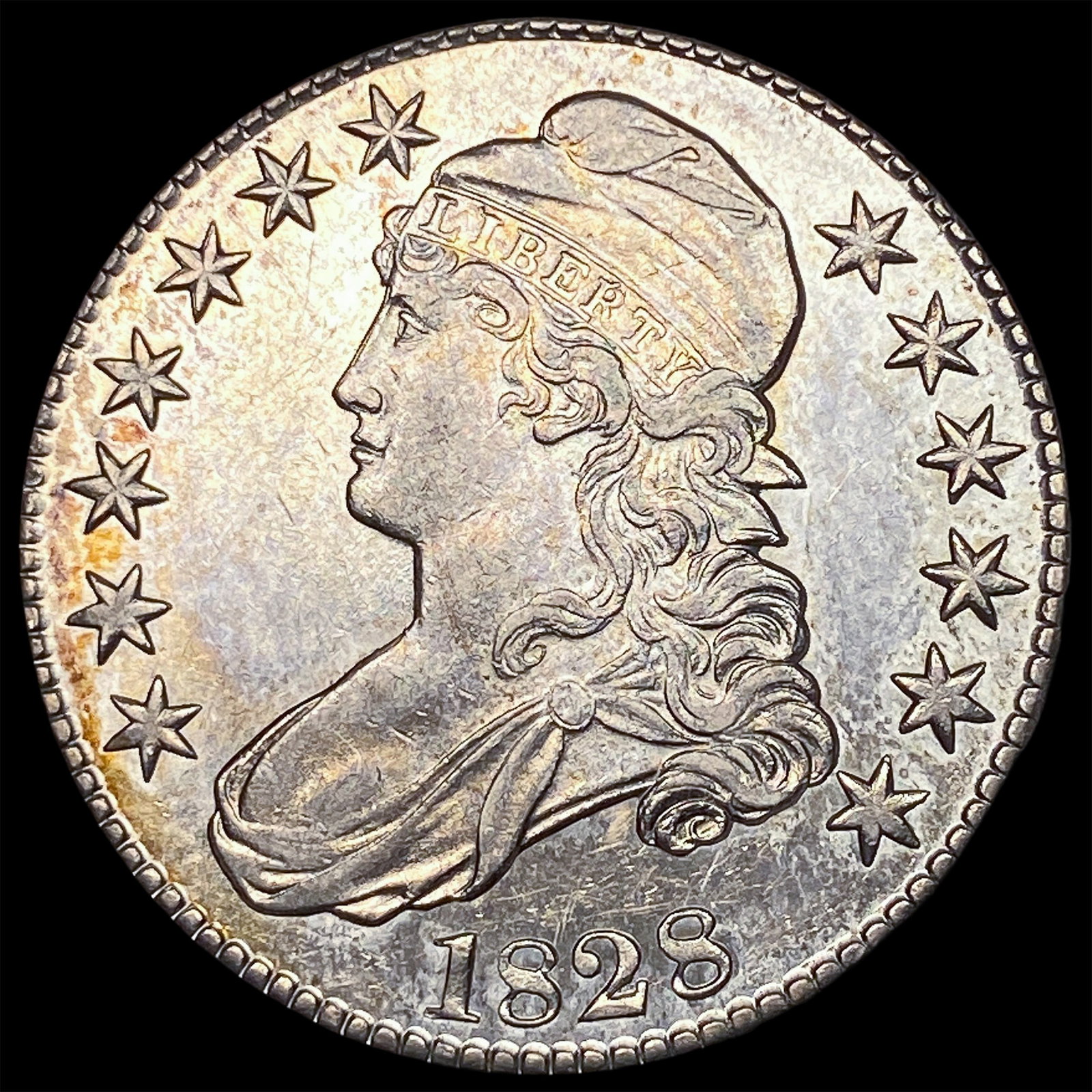 1828 Capped Bust Half Dollar CLOSELY UNCIRCULATED (1 of 2)