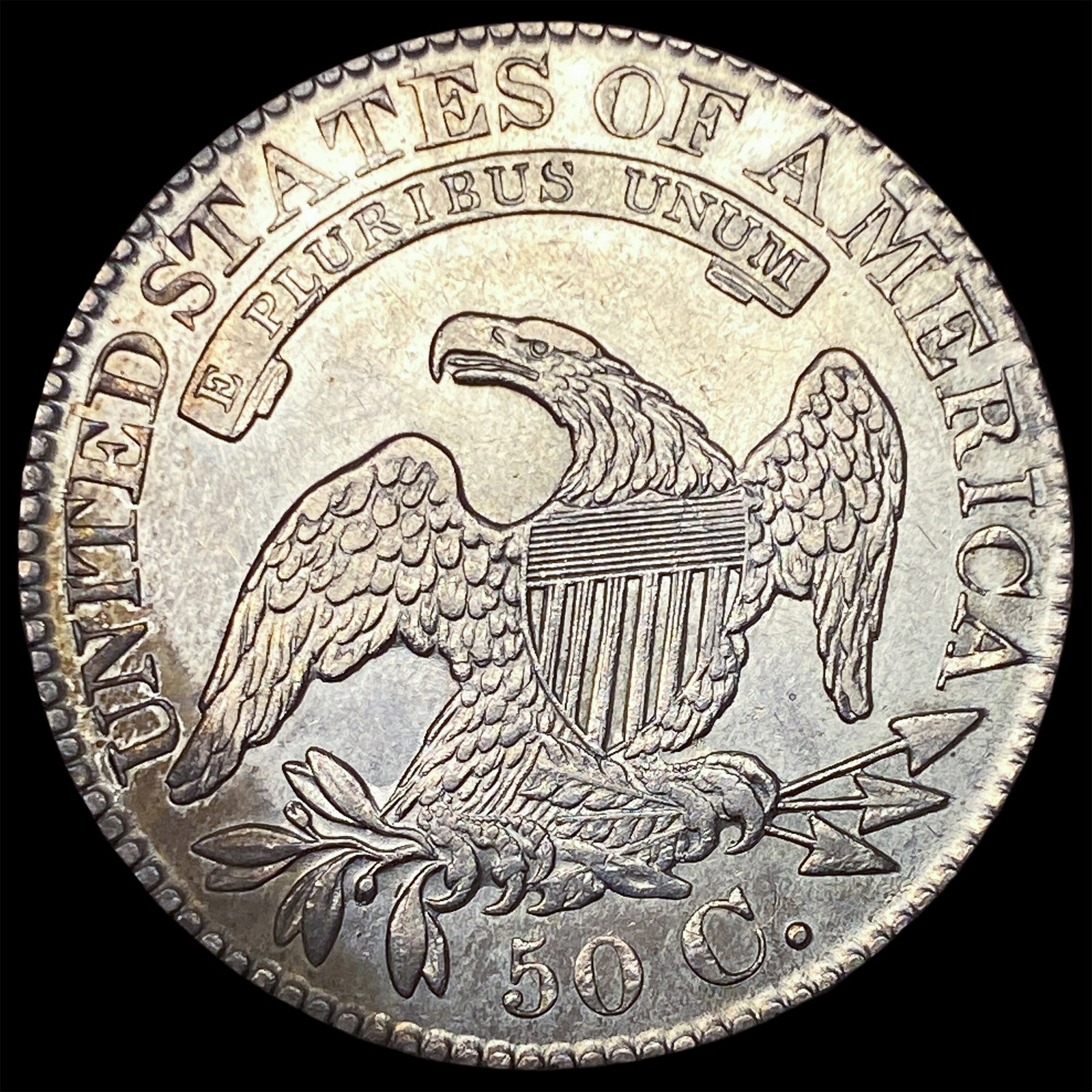 1828 Capped Bust Half Dollar CLOSELY UNCIRCULATED - 2