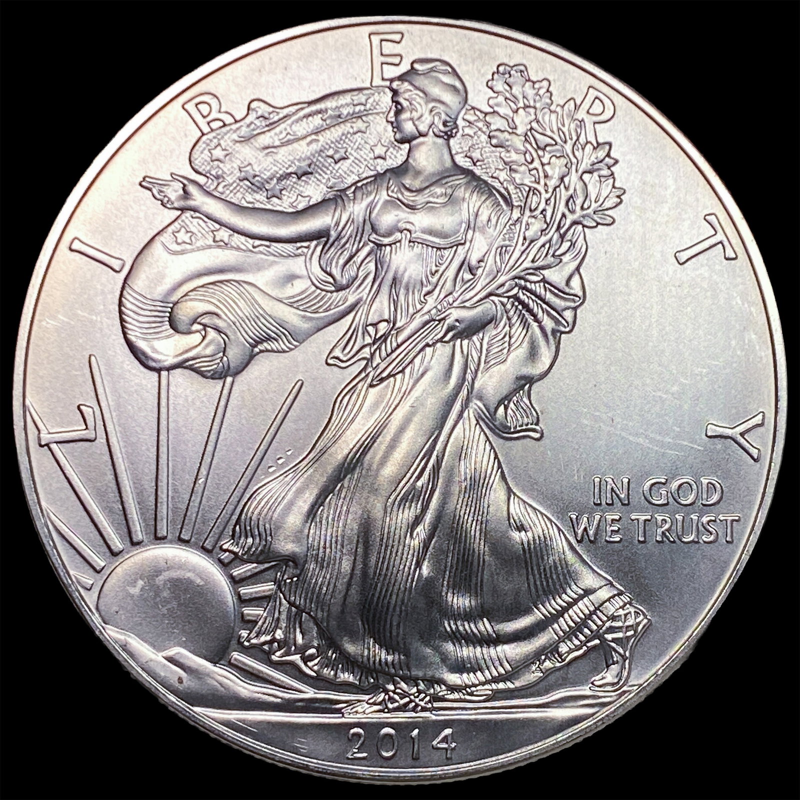 2014 1 oz Silver American Eagle $1 SUPERB GEM BU: 2014 1 oz Silver American Eagle $1 SUPERB GEM BU